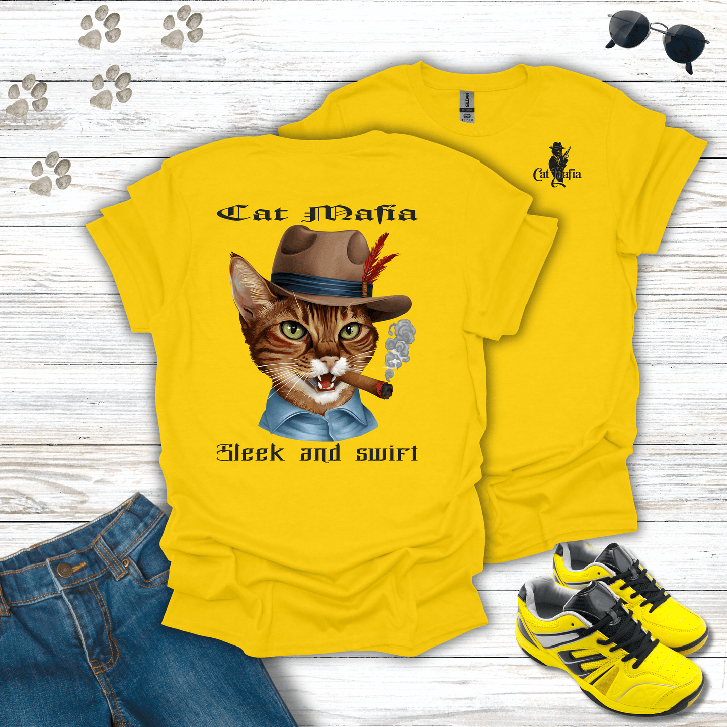 American Shorthair Cat Mafia T-Shirt