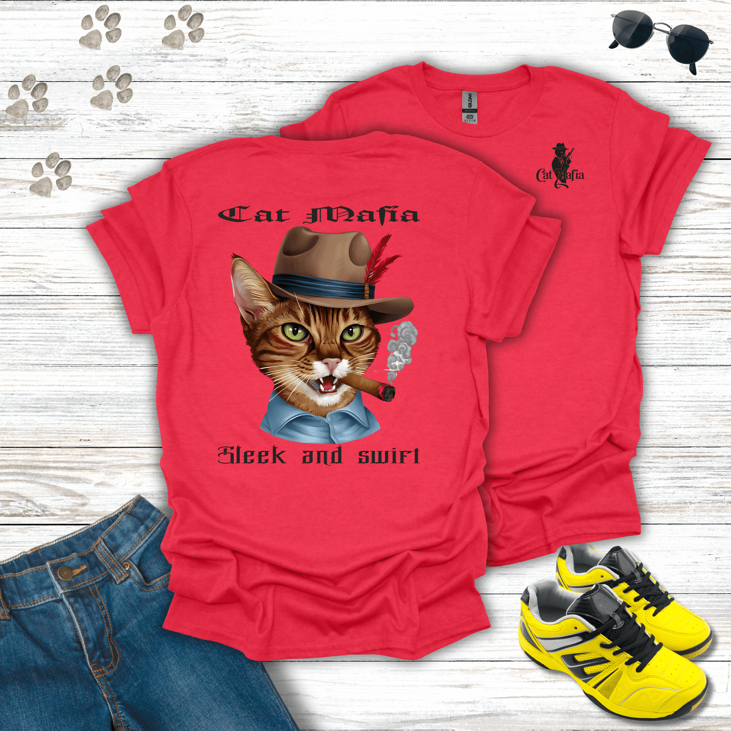 American Shorthair Cat Mafia T-Shirt