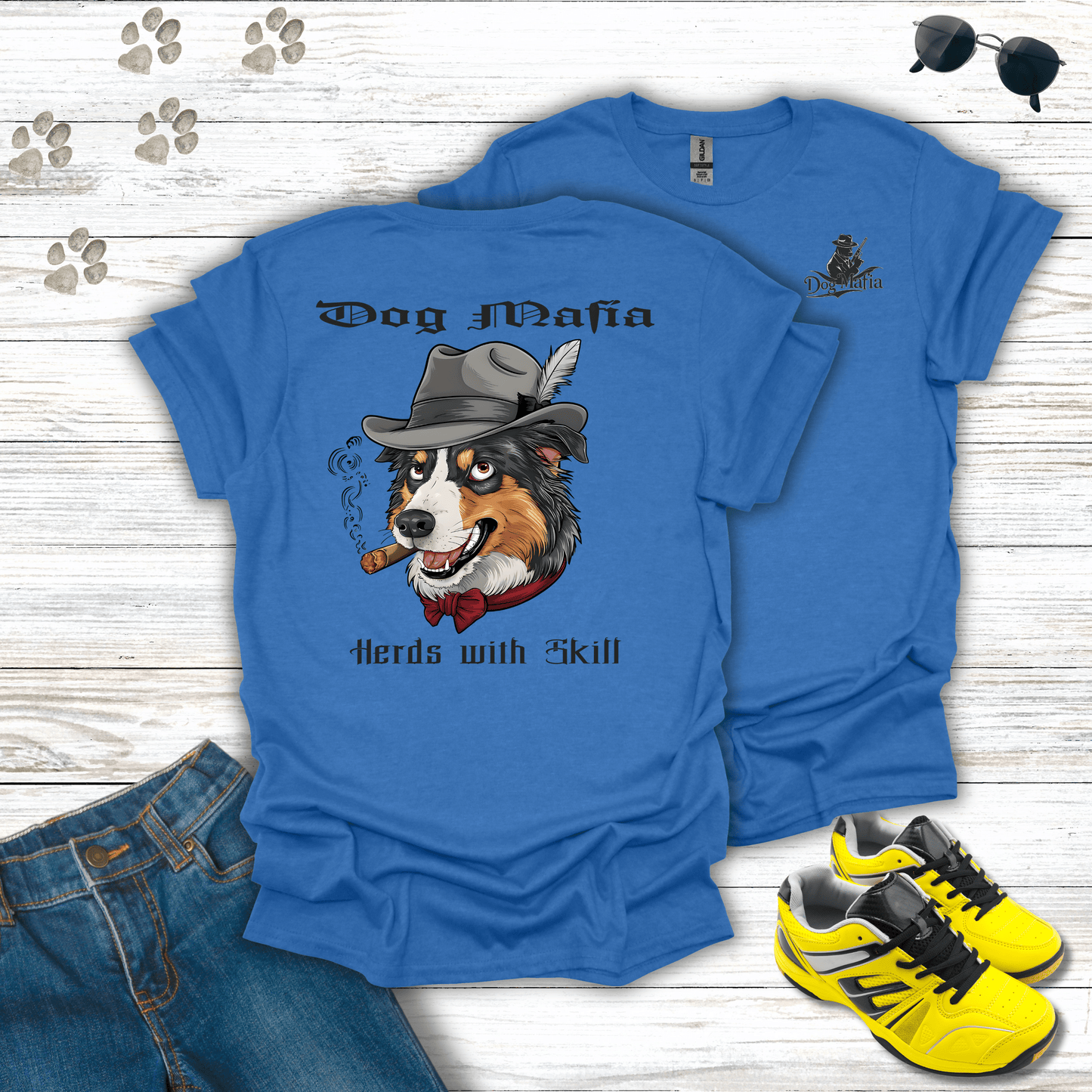 Australian Shepherd Dog Mafia T-Shirt