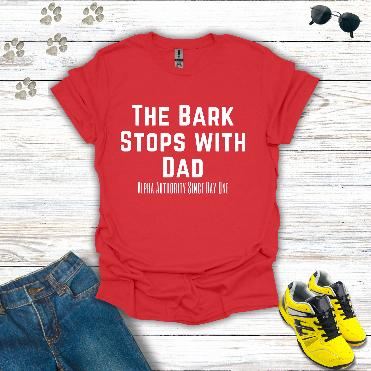 The Bark Stops w/ Dad - T-Shirt