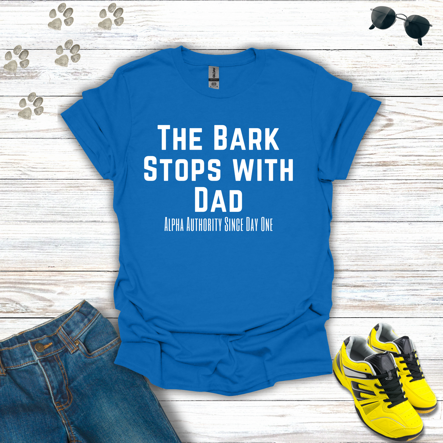 The Bark Stops w/ Dad - T-Shirt