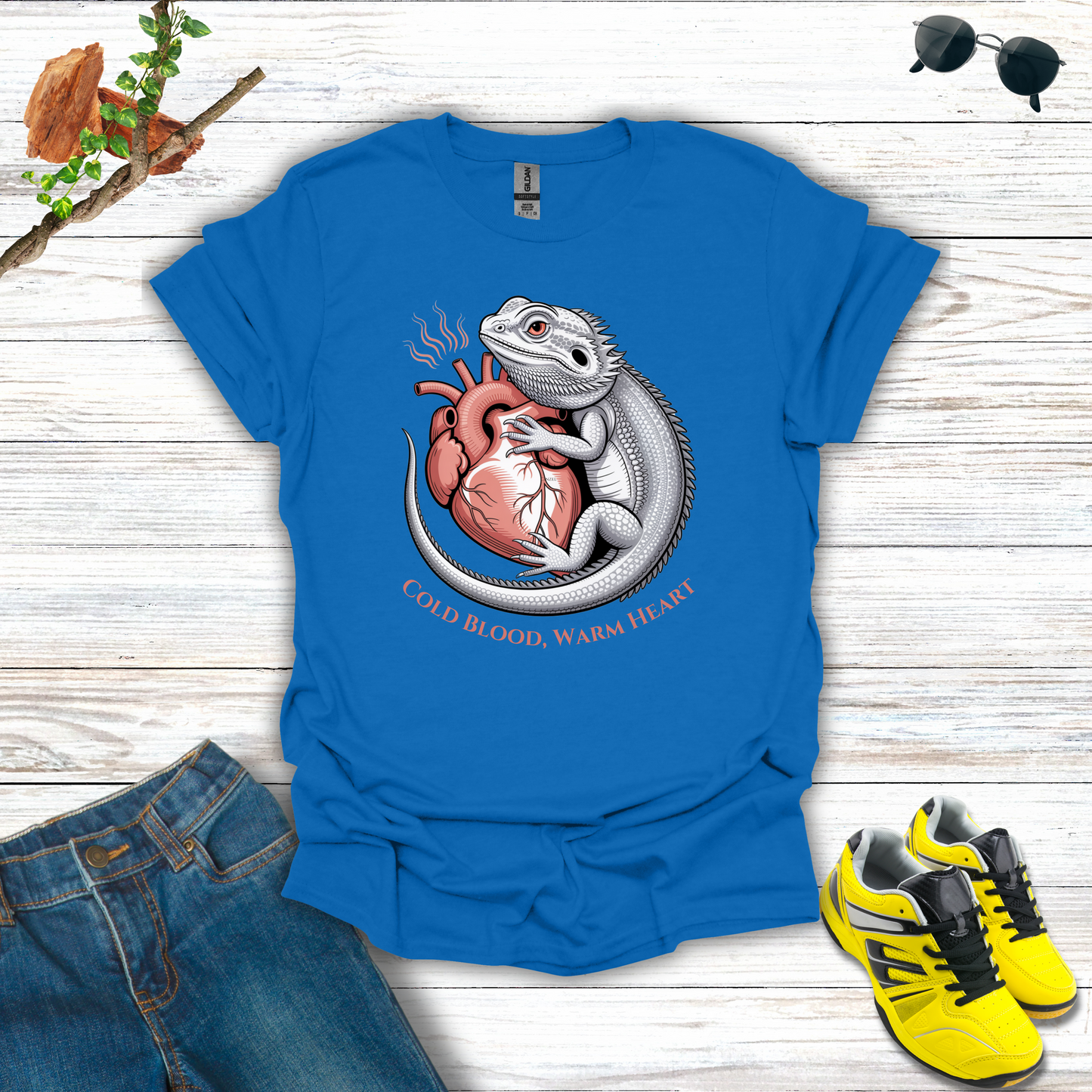 Cold Blood, Warm Heart Bearded Dragon T-Shirt