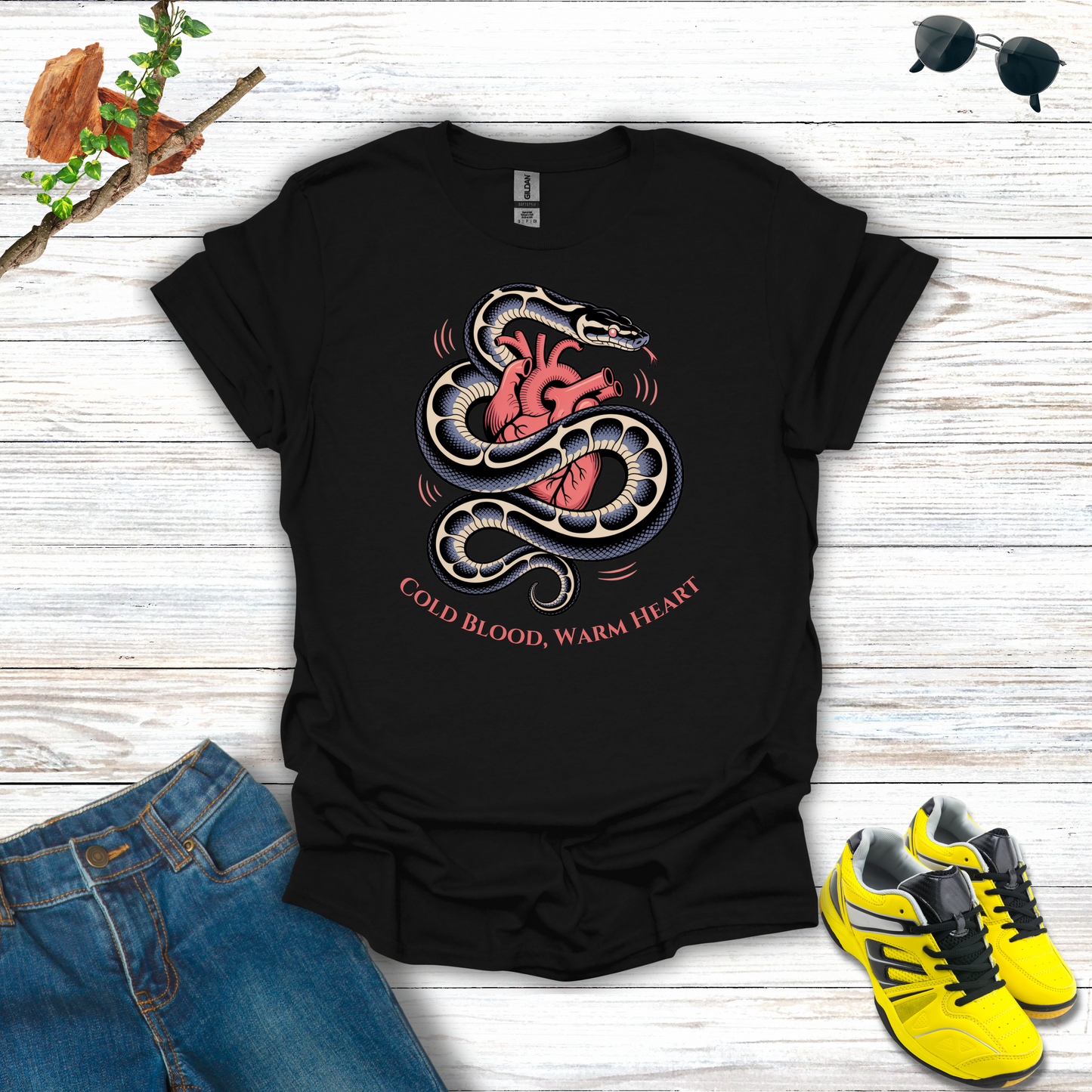 Cold Blood, Warm Heart Snake T-Shirt