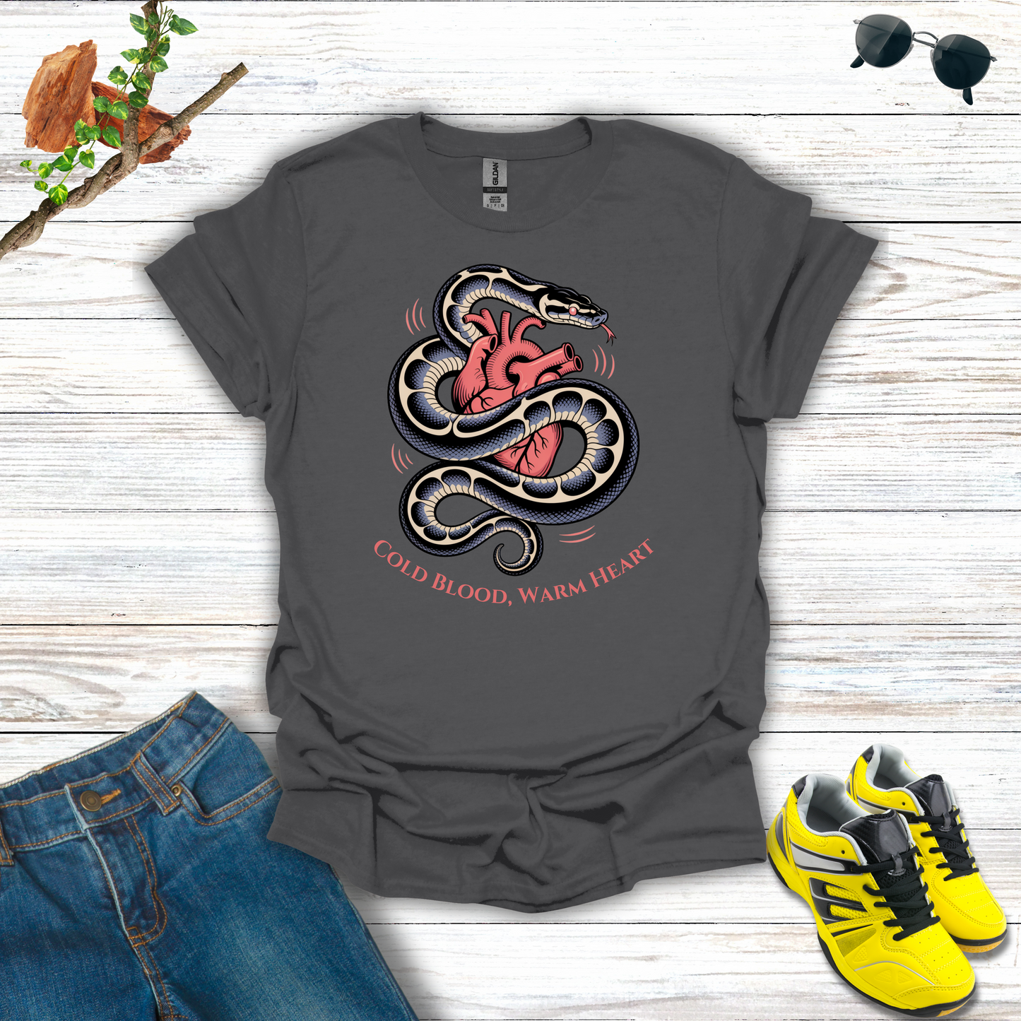 Cold Blood, Warm Heart Snake T-Shirt