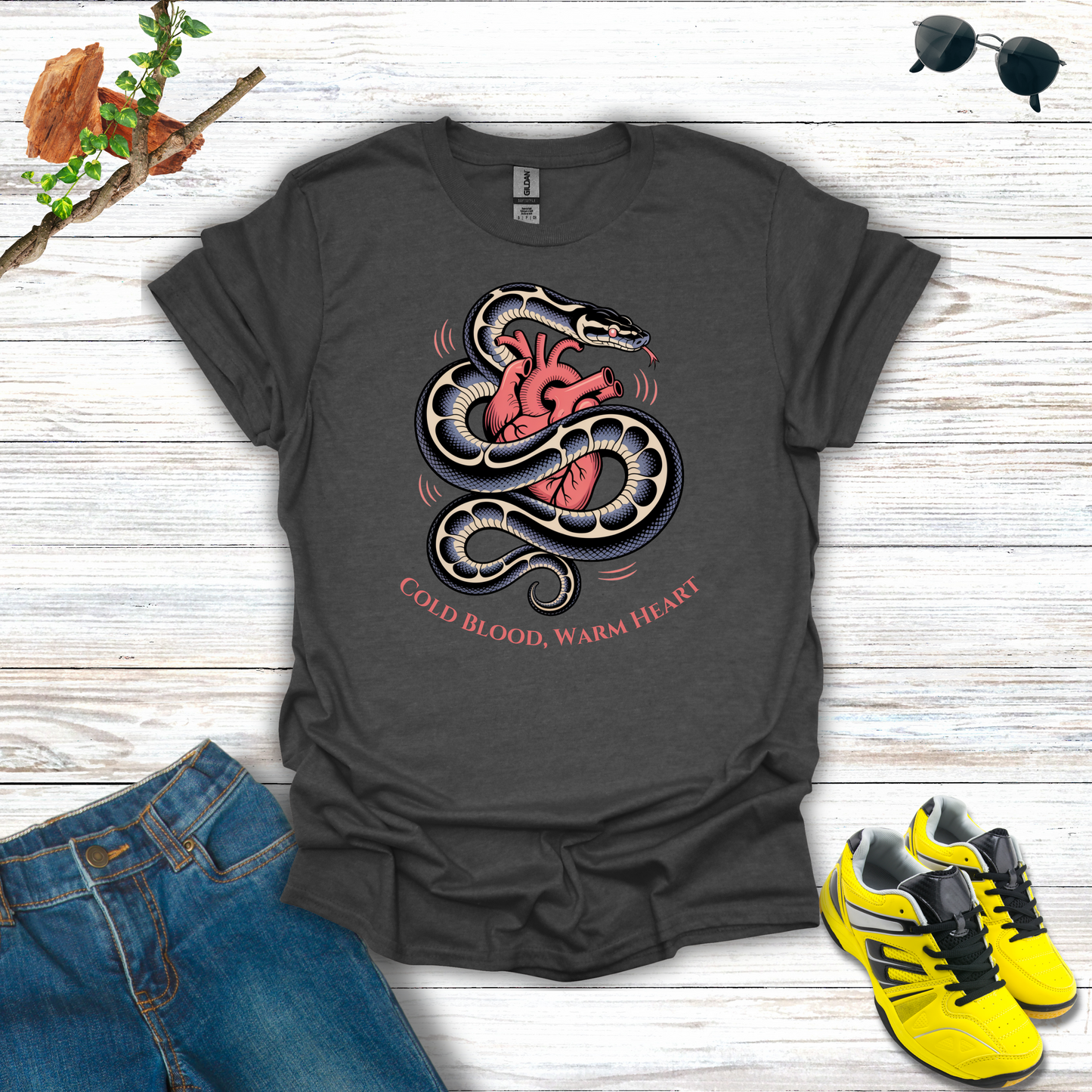 Cold Blood, Warm Heart Snake T-Shirt