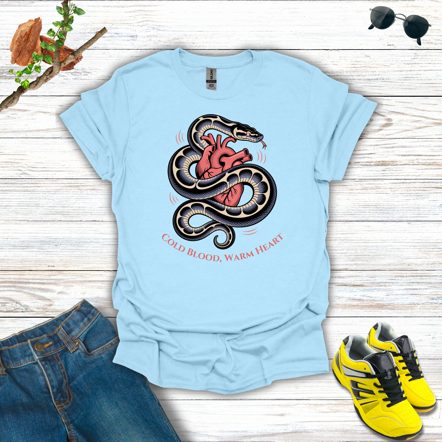 Cold Blood, Warm Heart Snake T-Shirt