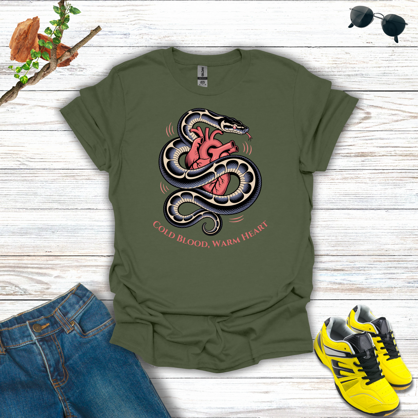 Cold Blood, Warm Heart Snake T-Shirt