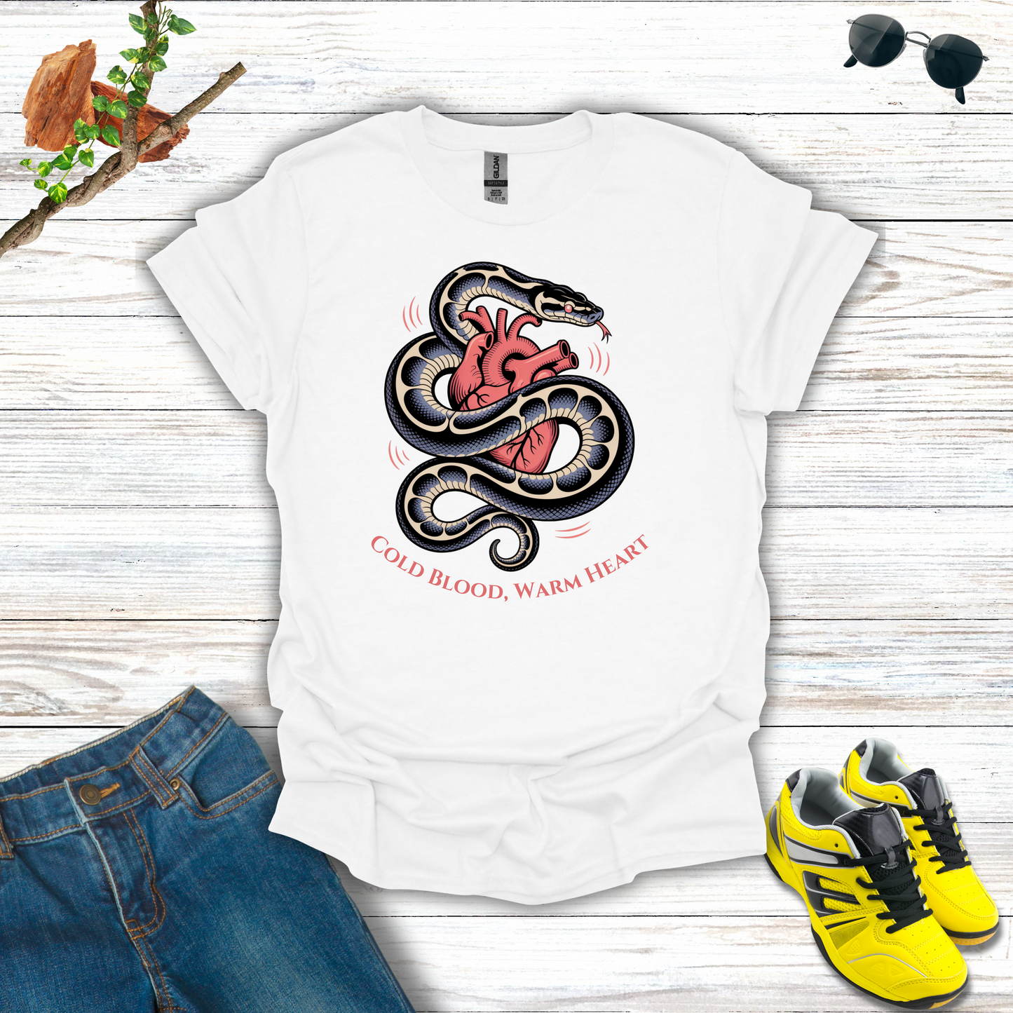 Cold Blood, Warm Heart Snake T-Shirt
