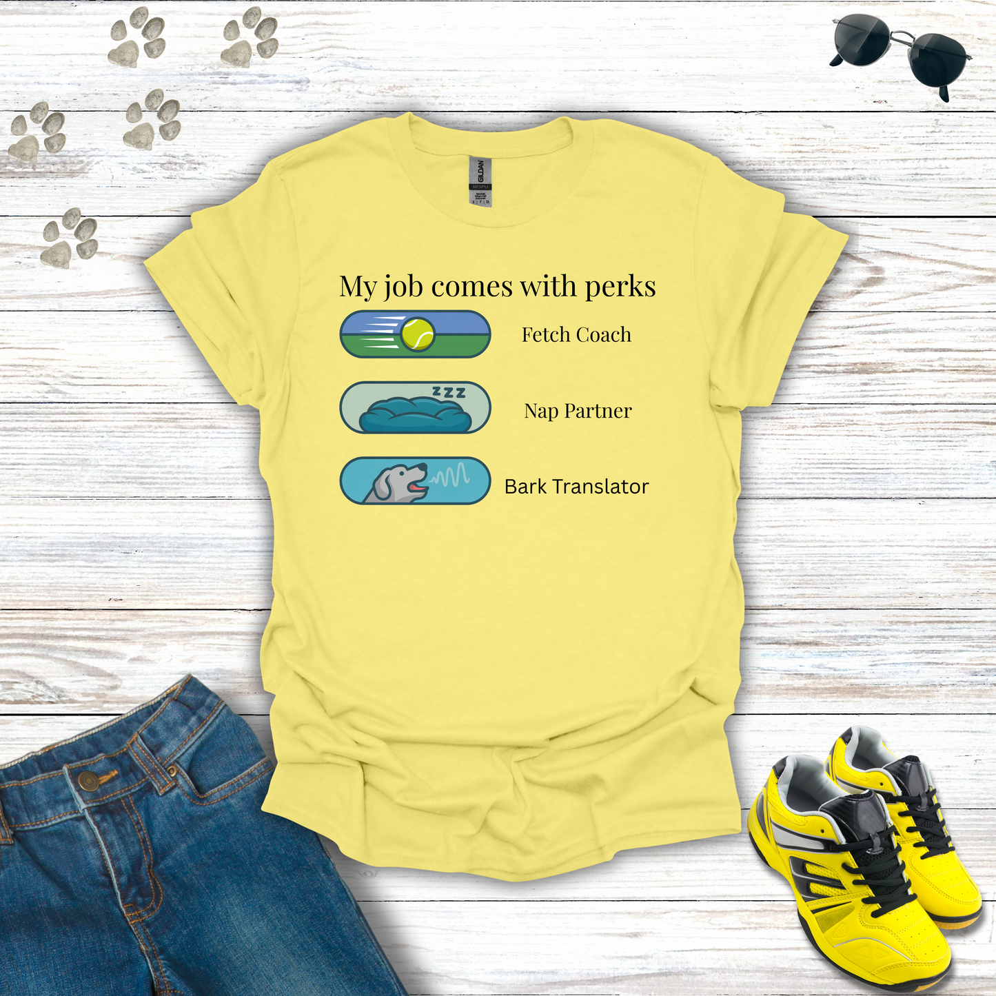 Dog Job Perks T-Shirt