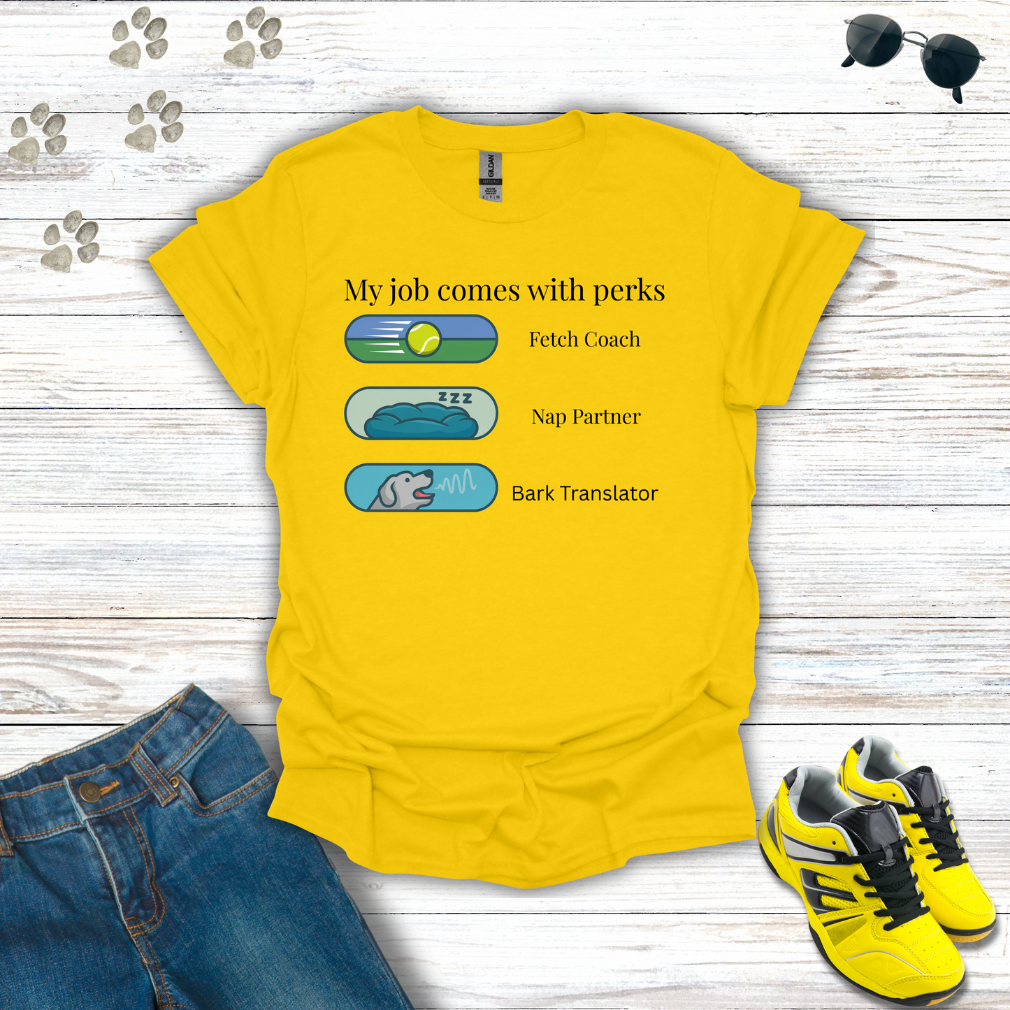 Dog Job Perks T-Shirt