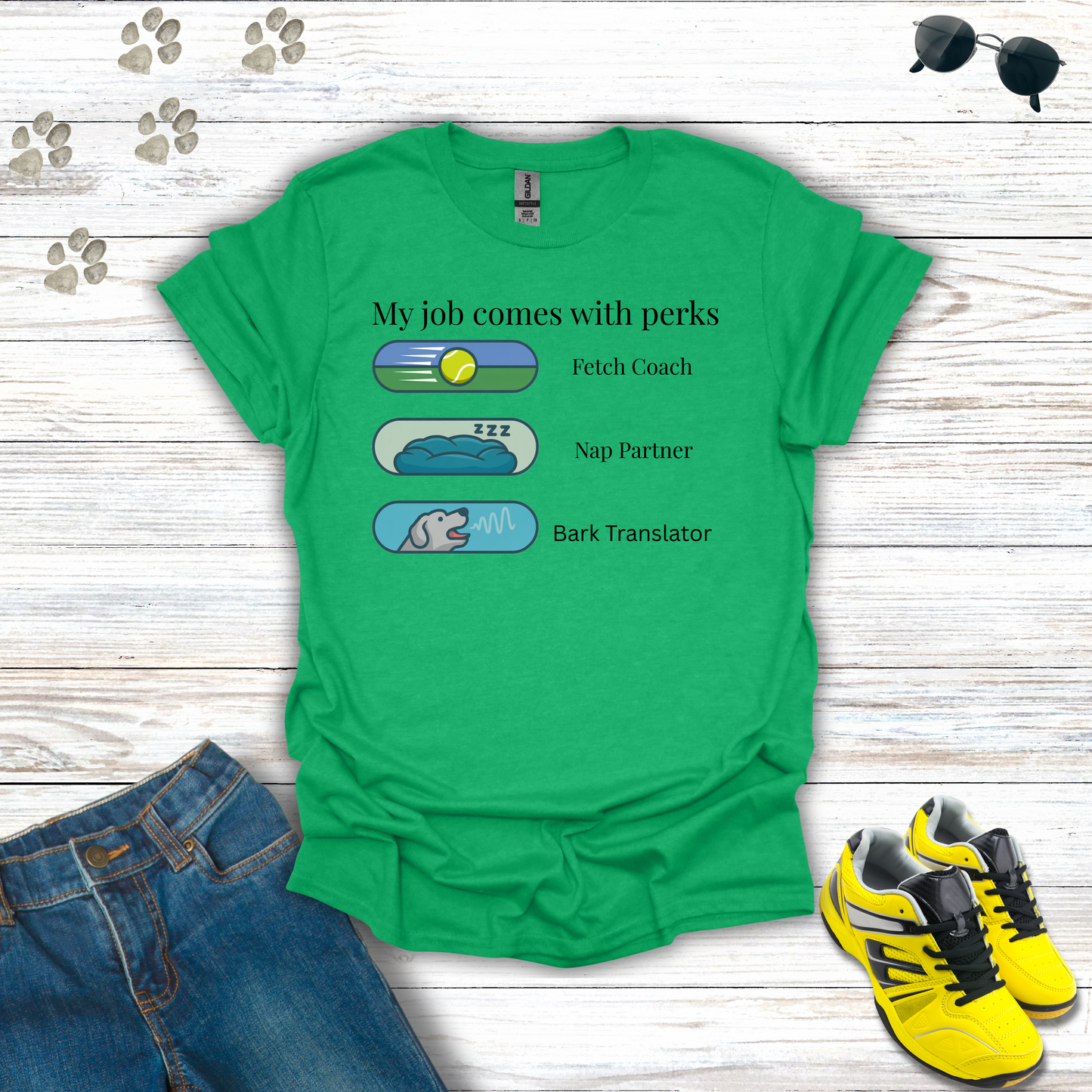 Dog Job Perks T-Shirt