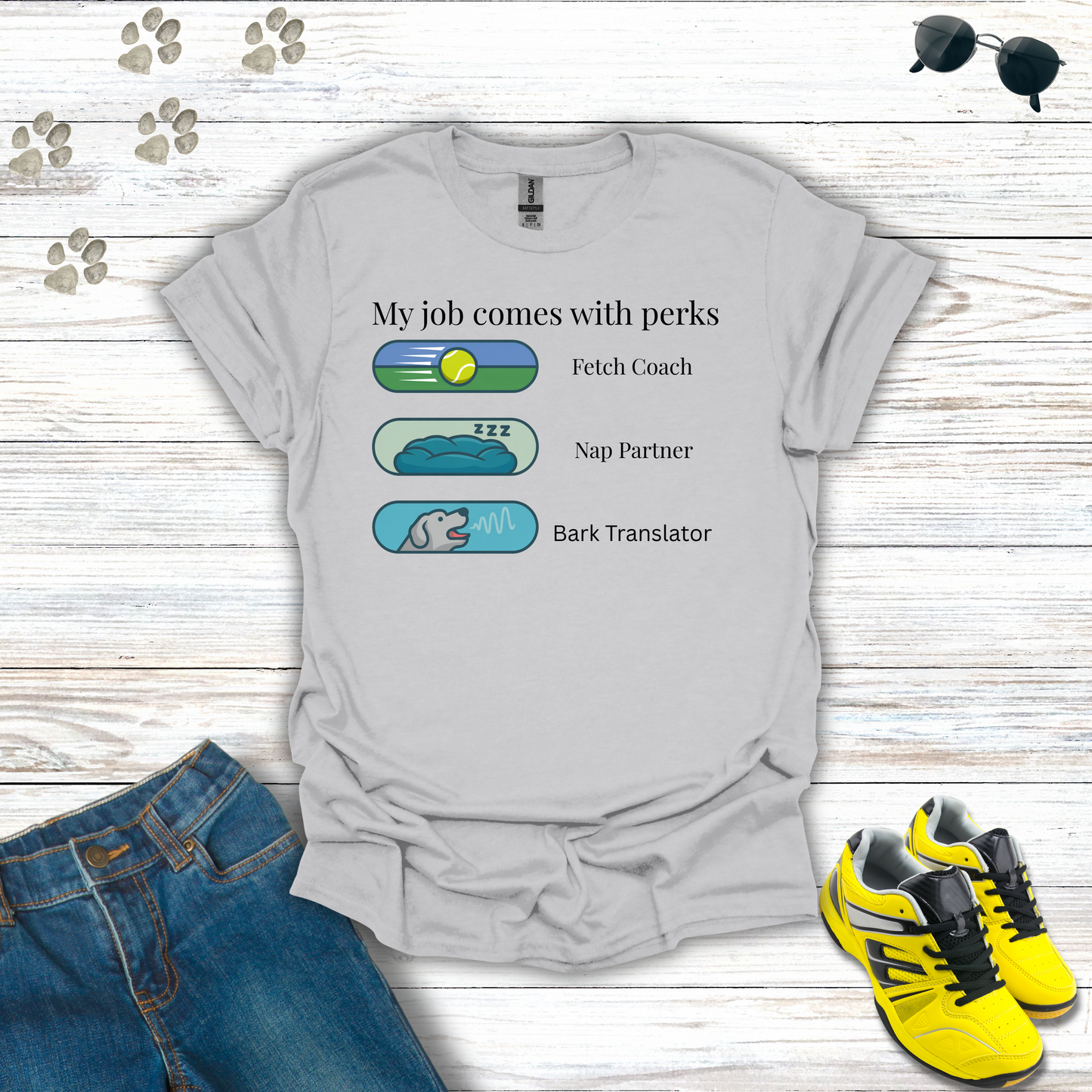 Dog Job Perks T-Shirt
