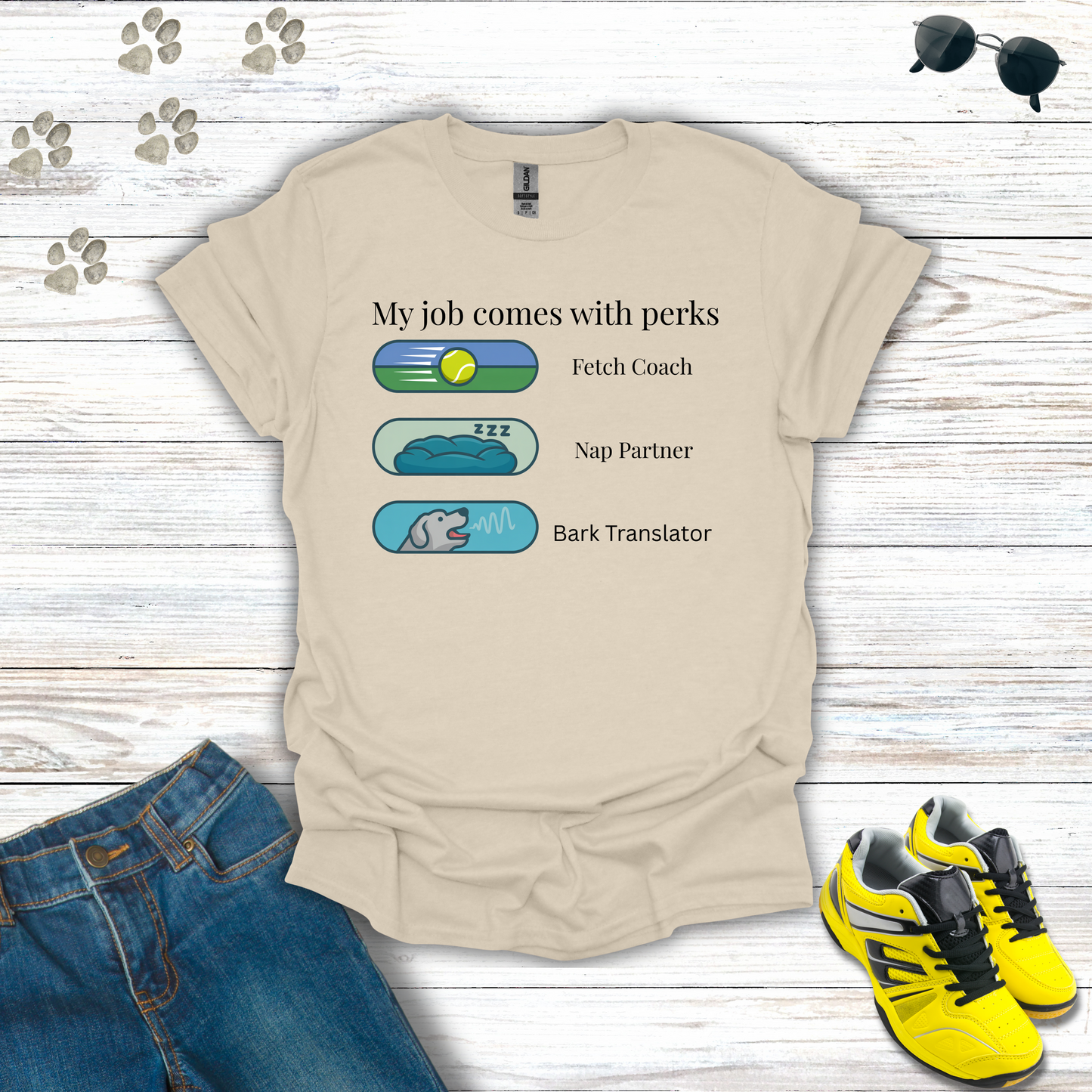Dog Job Perks T-Shirt