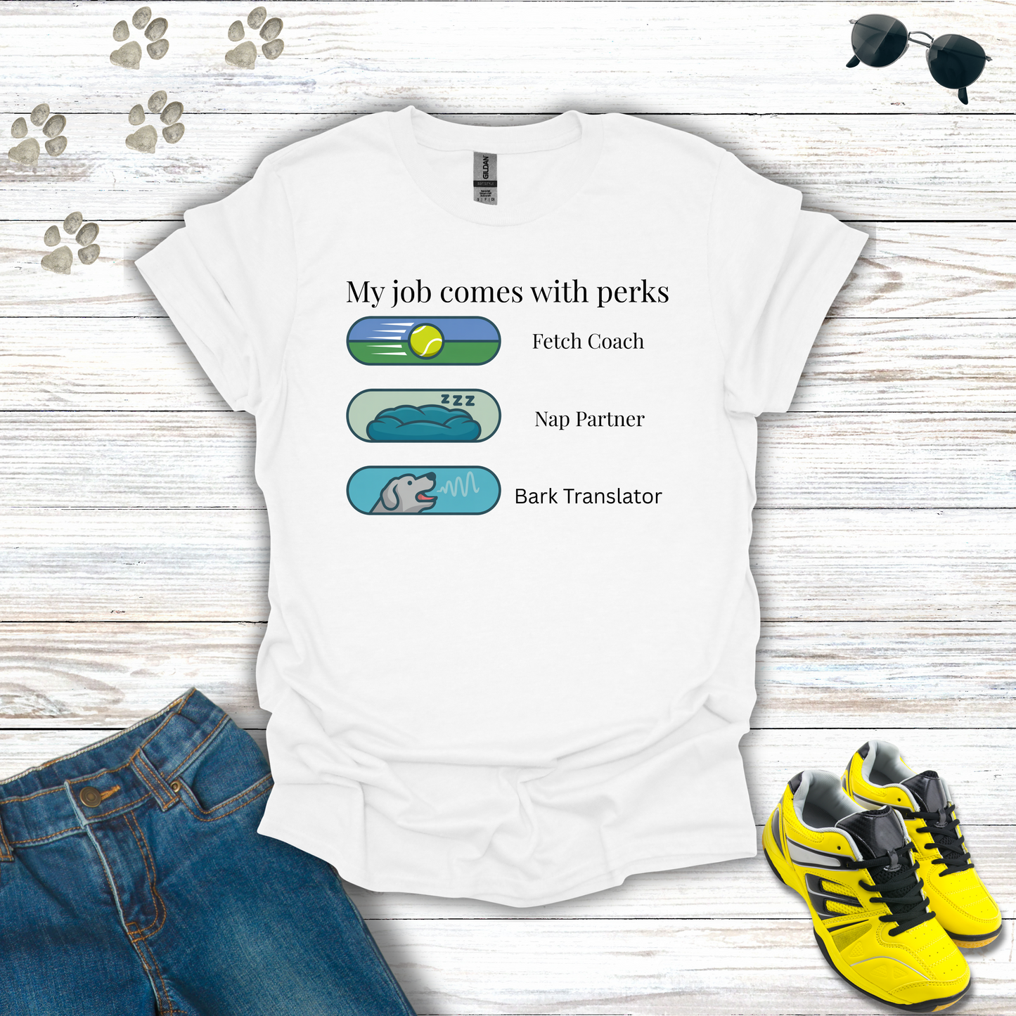 Dog Job Perks T-Shirt