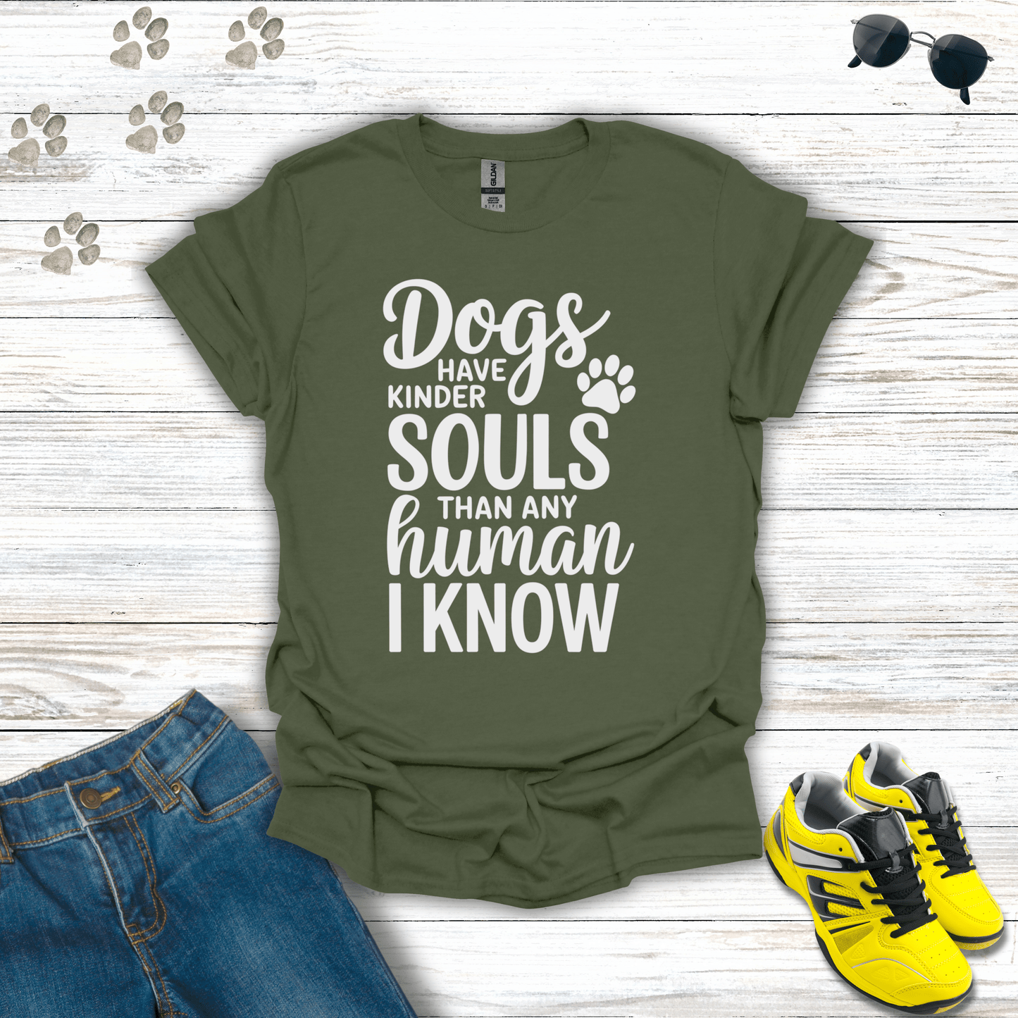 Dogs Have Kinder Souls T-Shirt