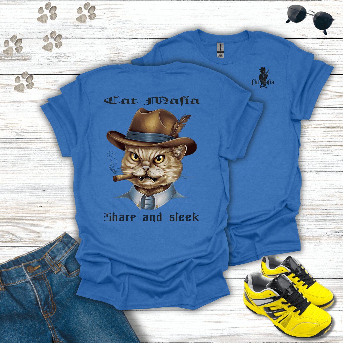 Domesticated Shorthair Cat Mafia T-Shirt