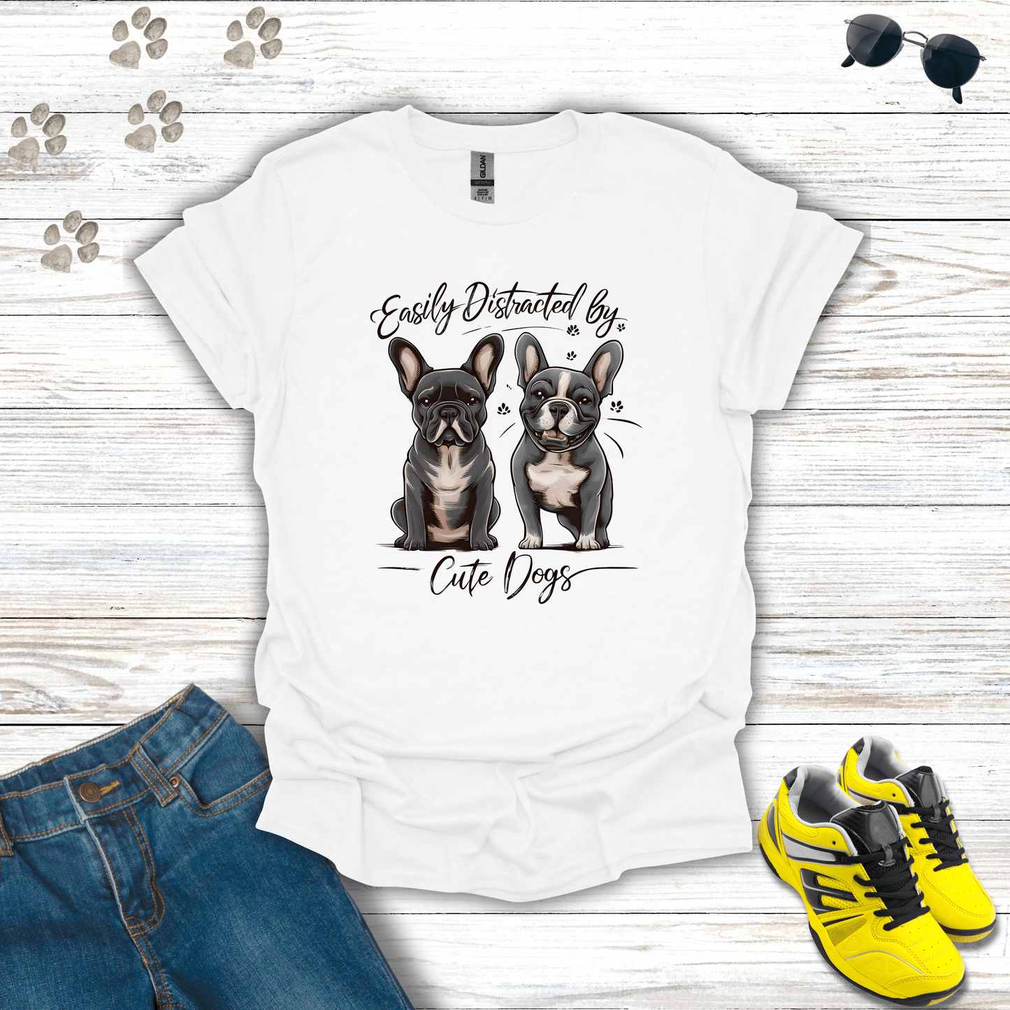 Easily Distracted By Cute Dogs T-Shirt
