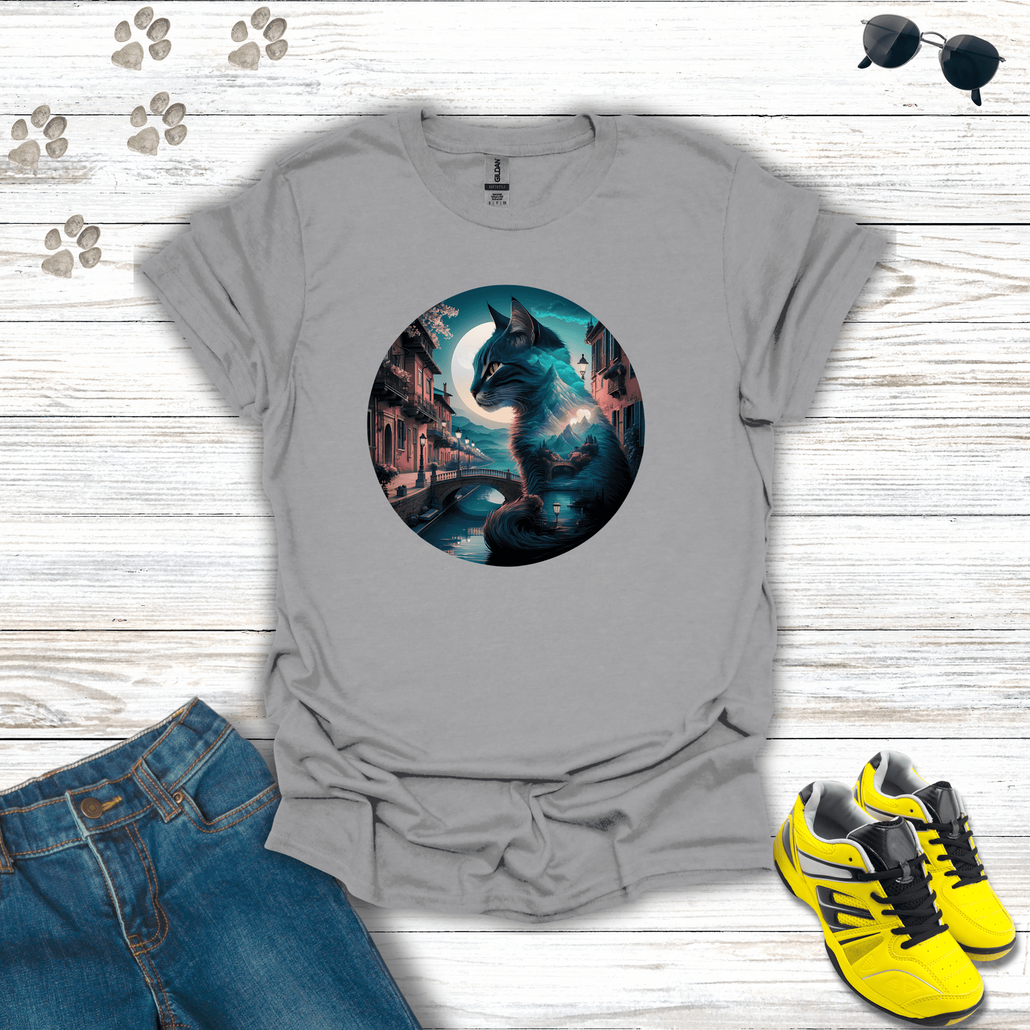 Feline Dreamscape T-Shirt