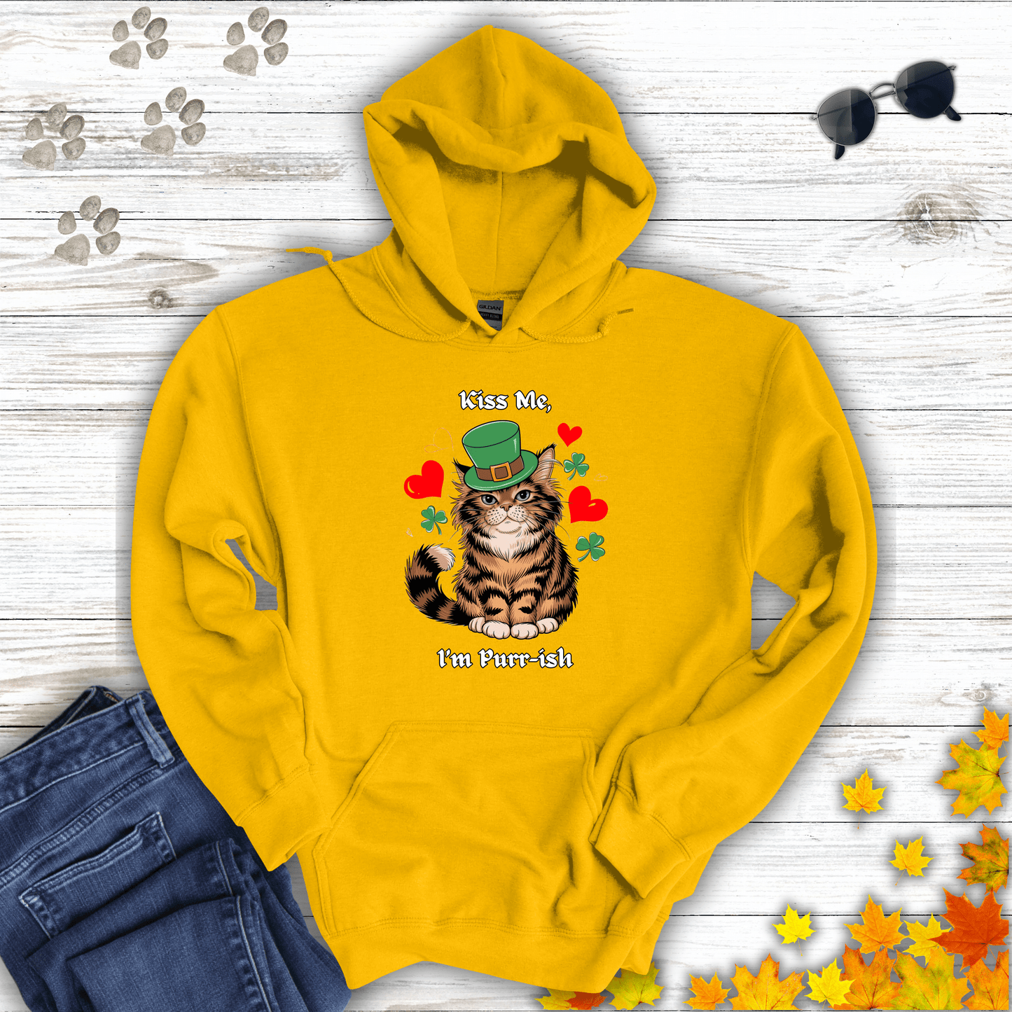 Kiss Me, I'm Purr-ish Hoodie