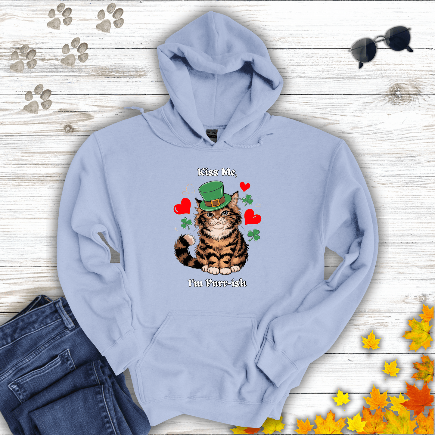 Kiss Me, I'm Purr-ish Hoodie