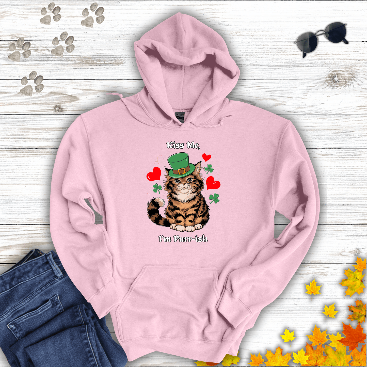 Kiss Me, I'm Purr-ish Hoodie