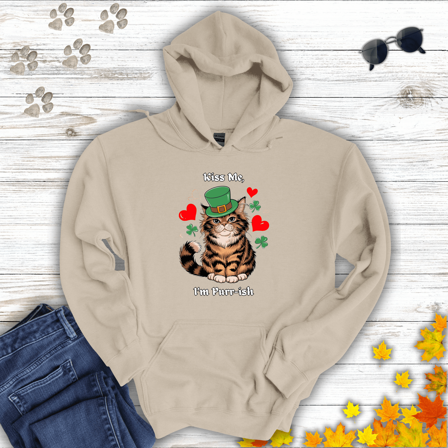 Kiss Me, I'm Purr-ish Hoodie
