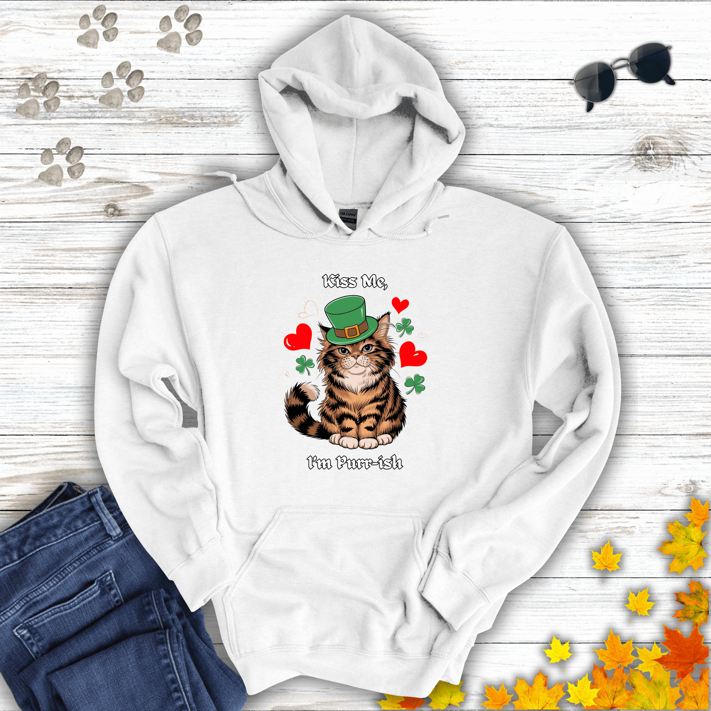 Kiss Me, I'm Purr-ish Hoodie