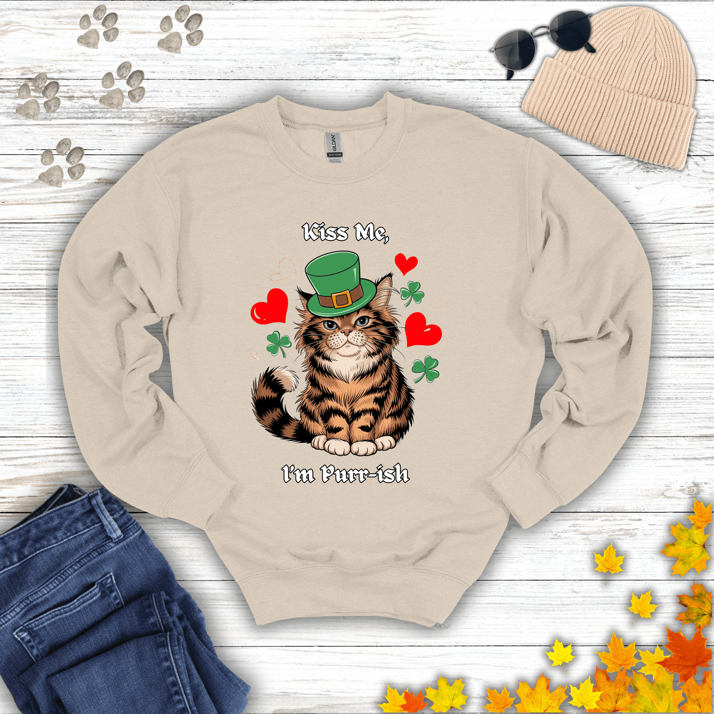 Kiss Me, I'm Purr-ish Sweatshirt