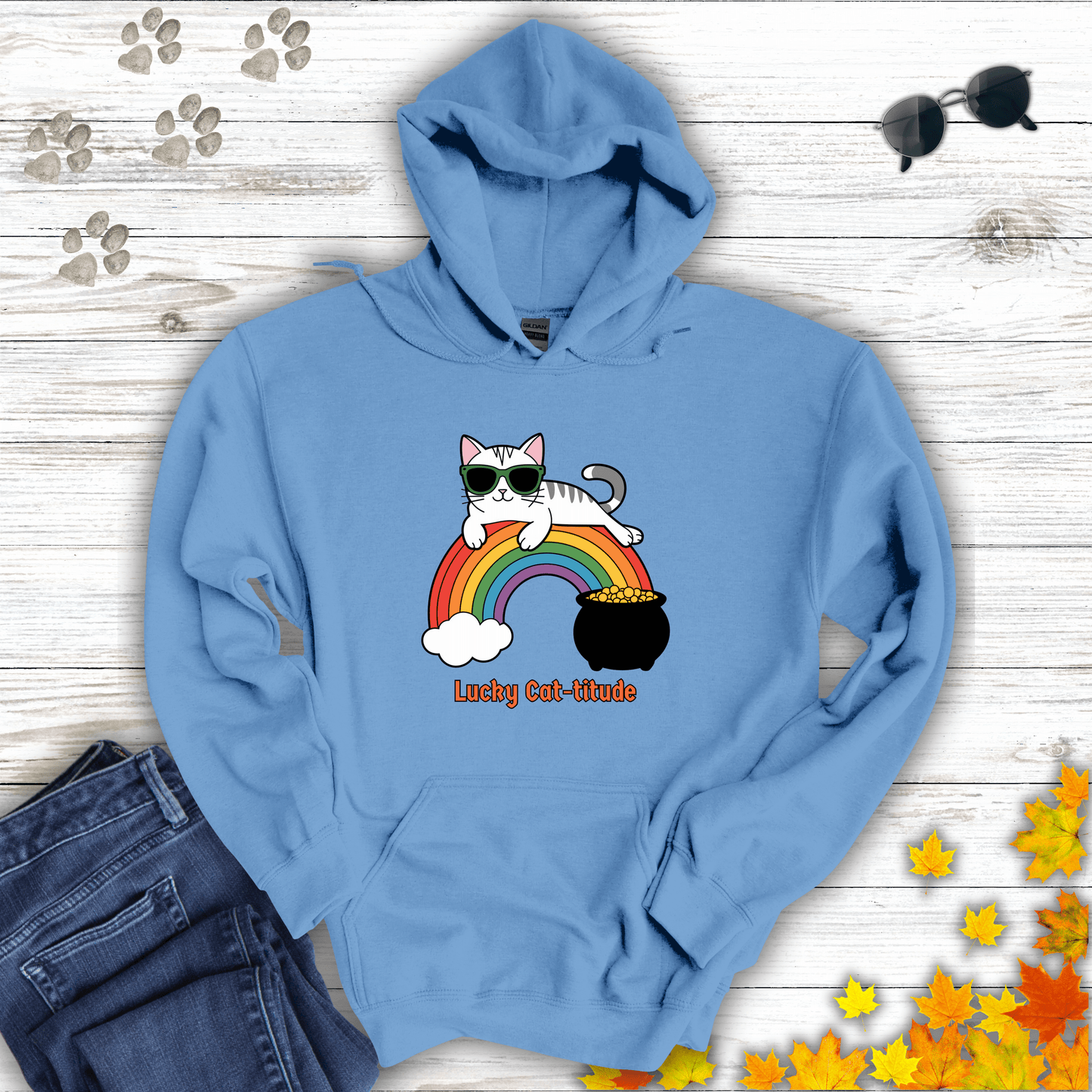 Lucky Cat-titude Hoodie
