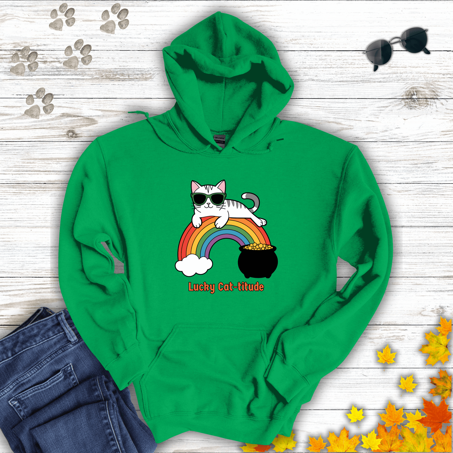 Lucky Cat-titude Hoodie