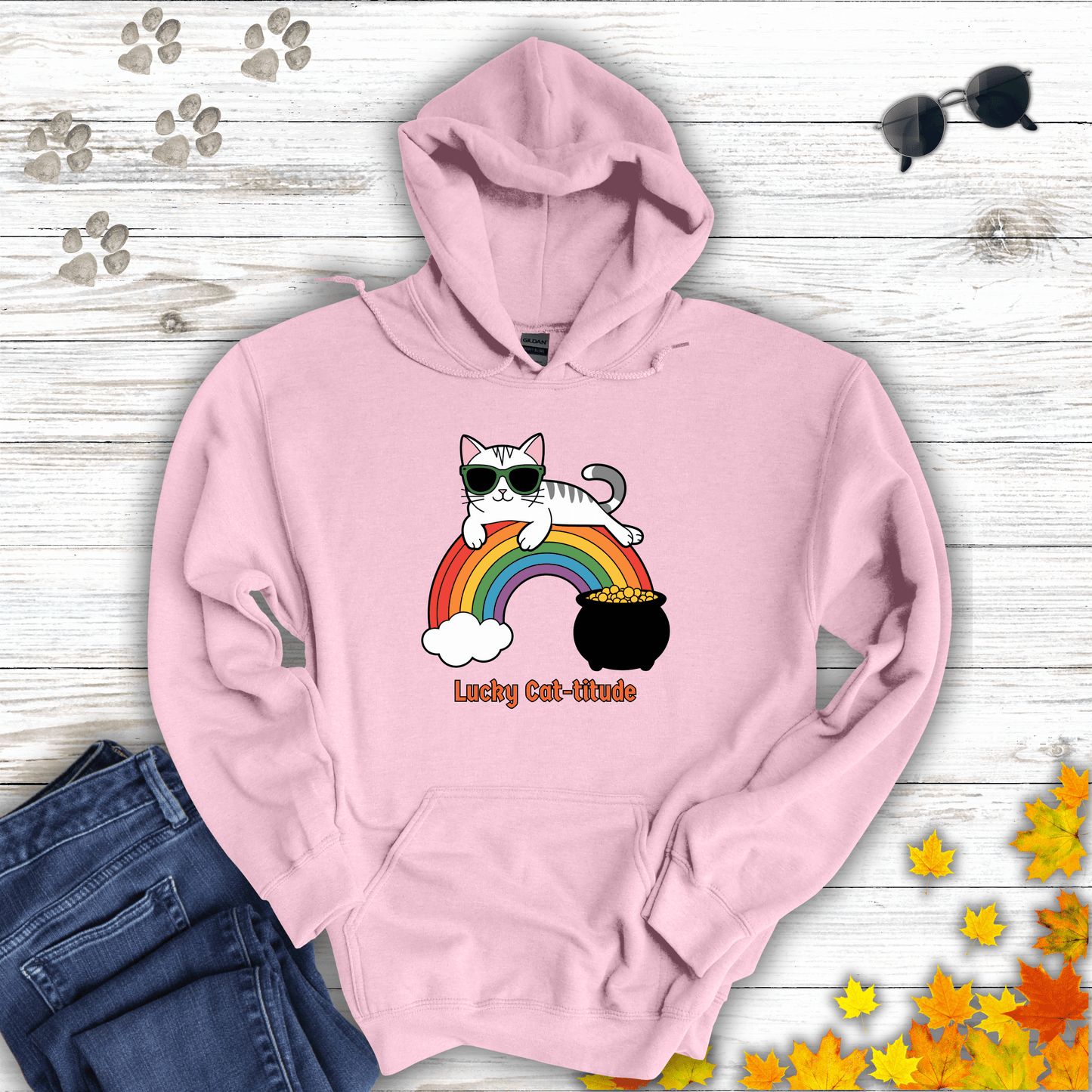 Lucky Cat-titude Hoodie