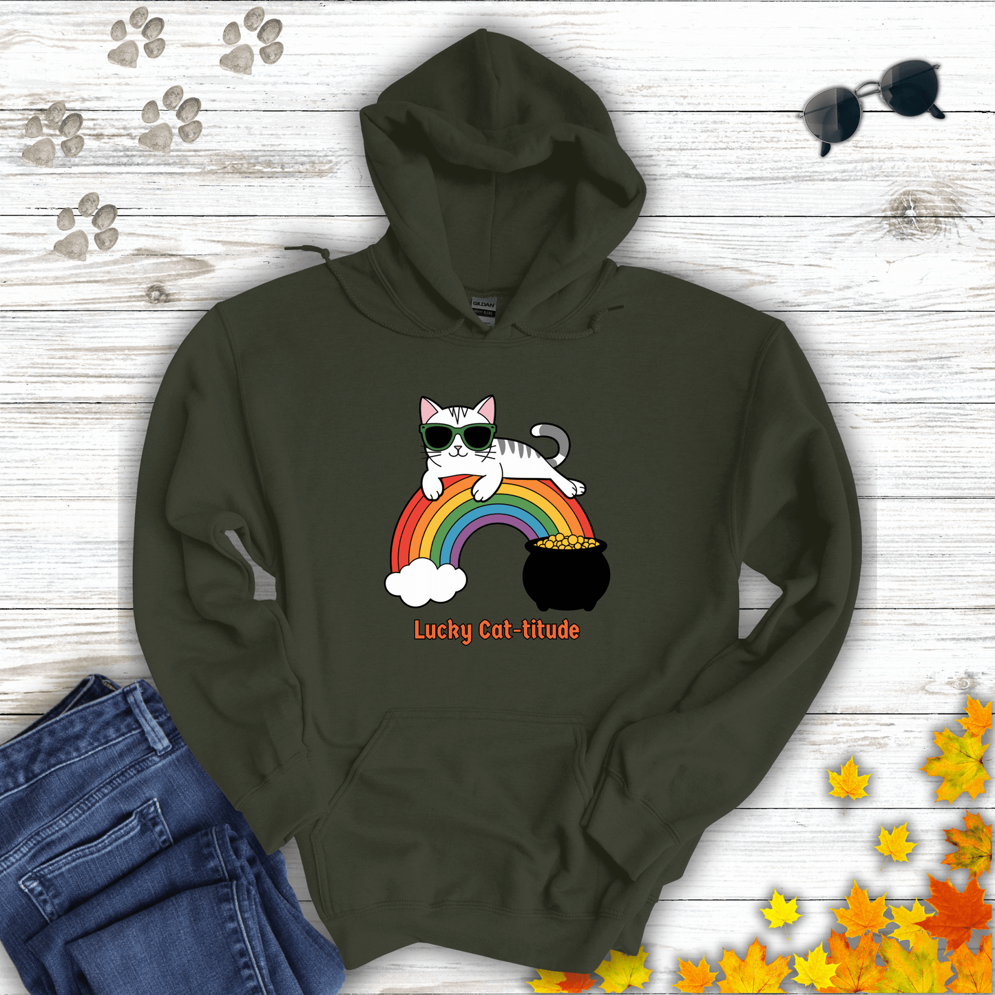 Lucky Cat-titude Hoodie