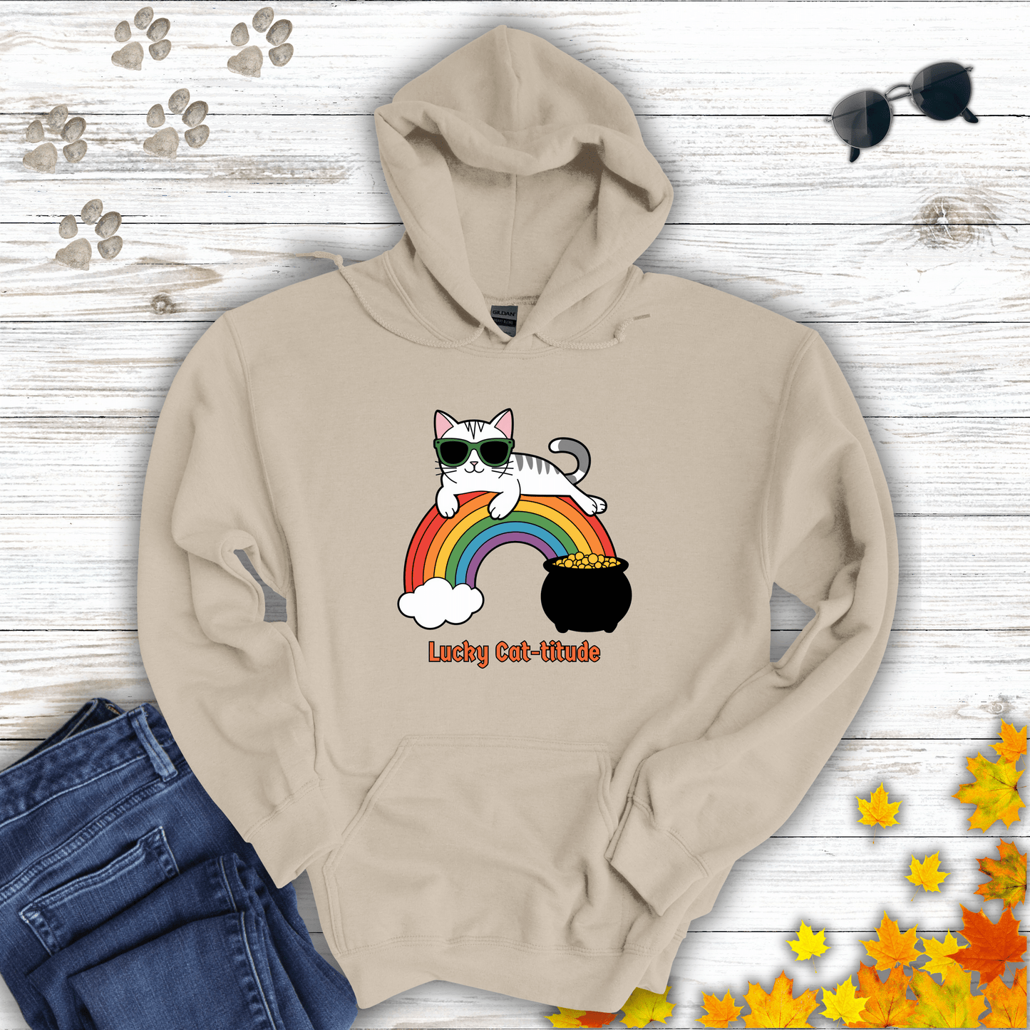 Lucky Cat-titude Hoodie