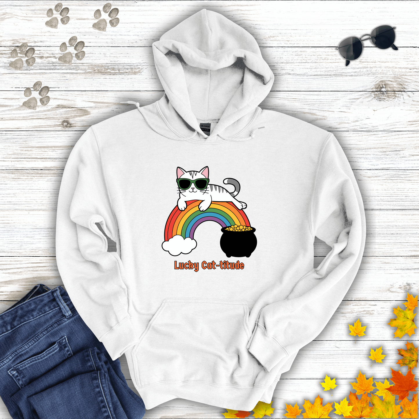 Lucky Cat-titude Hoodie