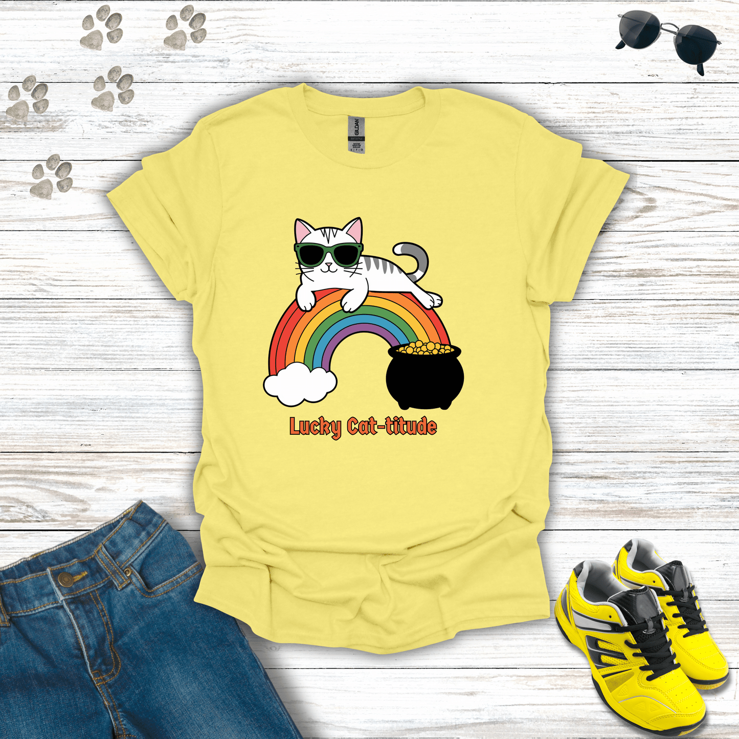 Lucky Cat-titude T-Shirt