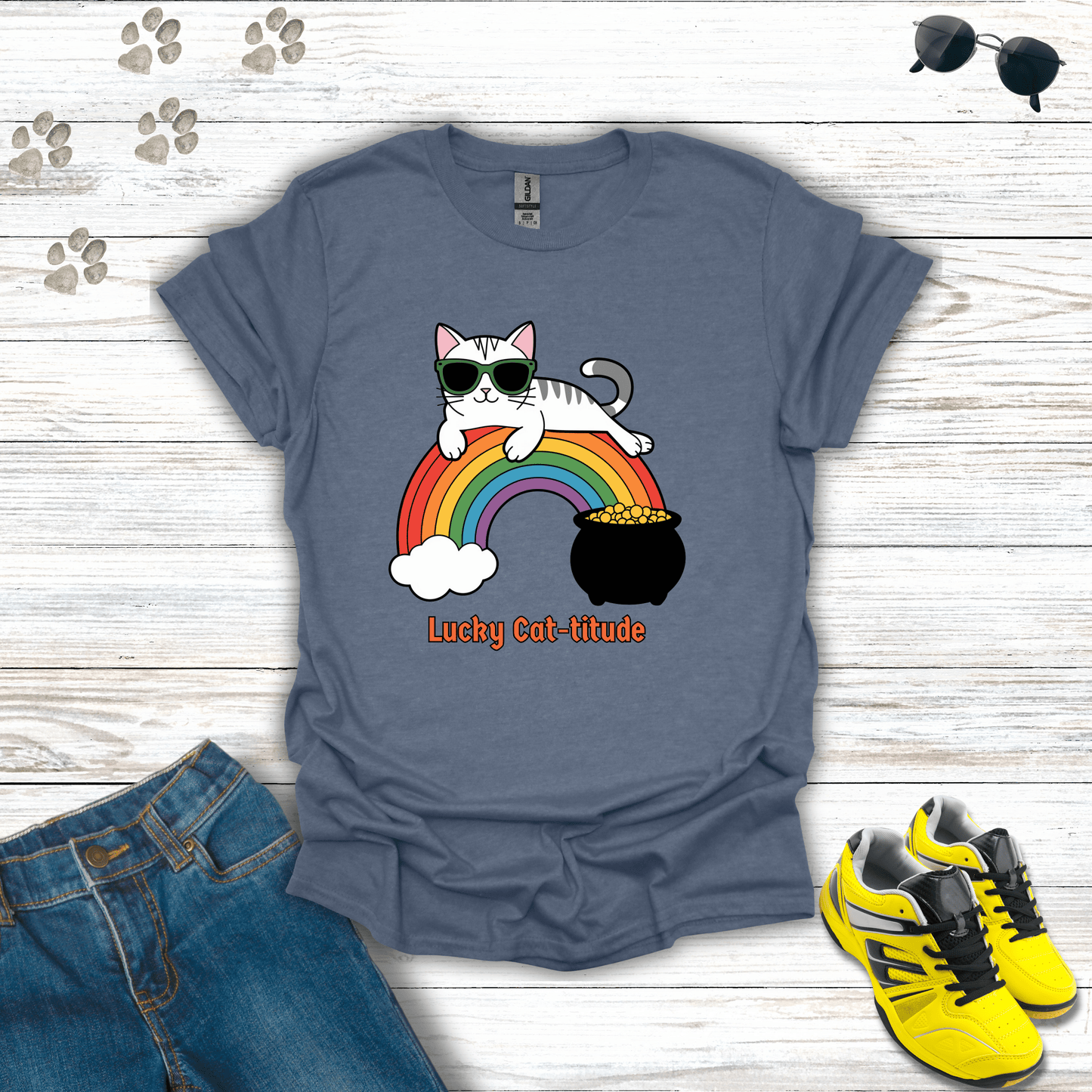 Lucky Cat-titude T-Shirt
