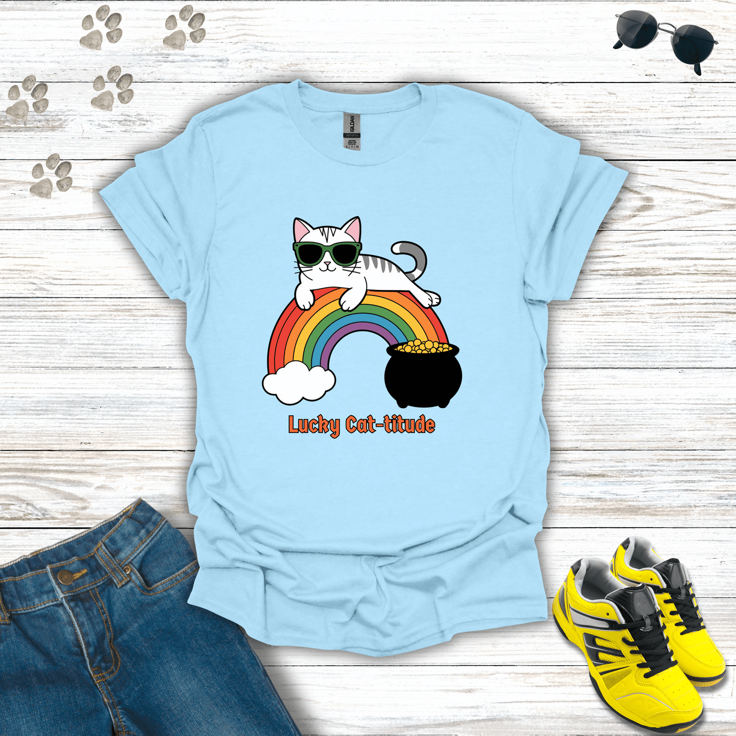 Lucky Cat-titude T-Shirt