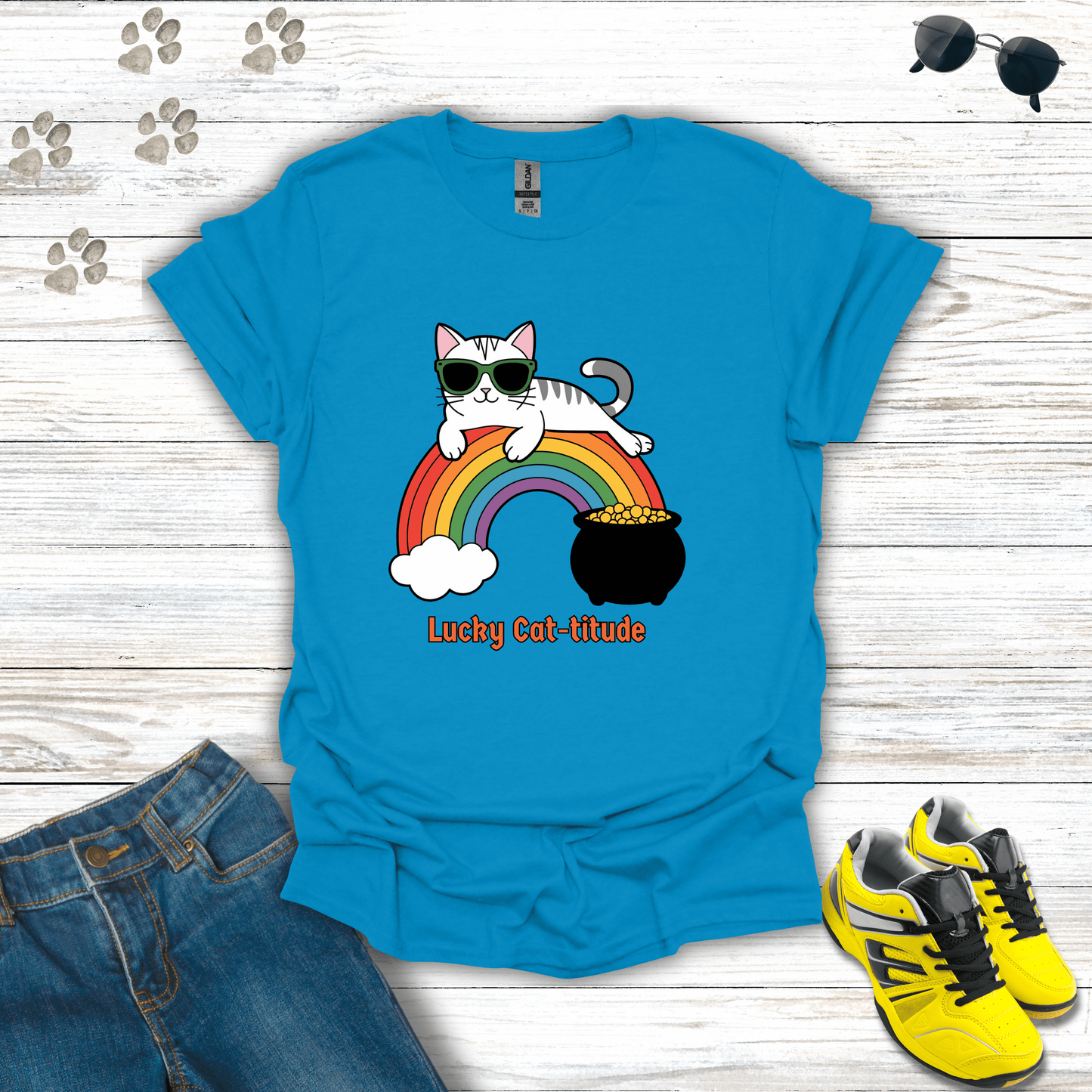 Lucky Cat-titude T-Shirt