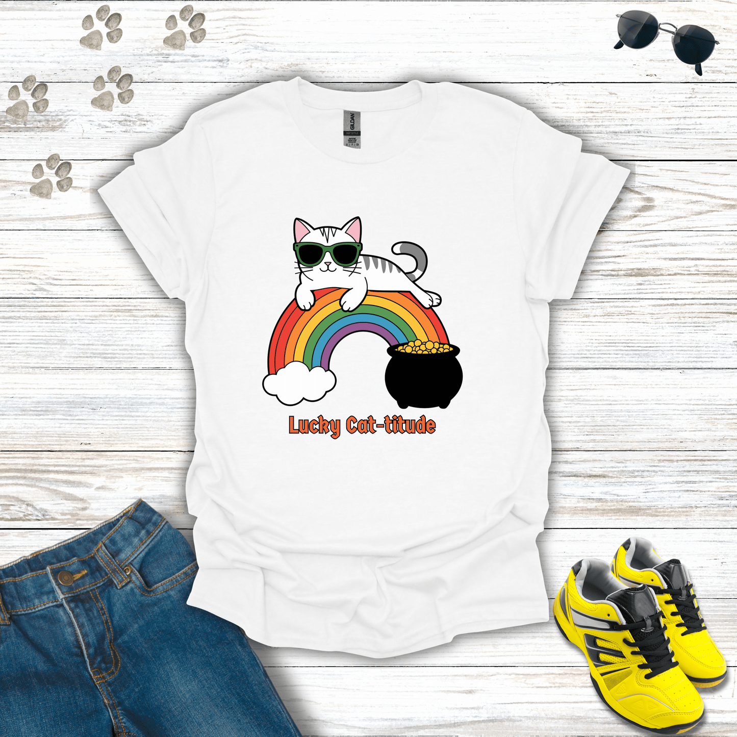 Lucky Cat-titude T-Shirt