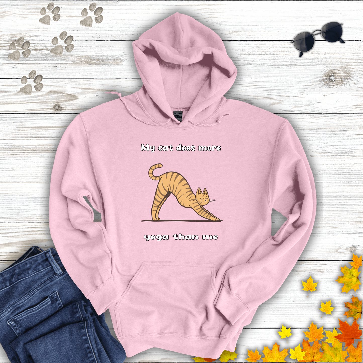 My cat does more yoga than me Hoodie