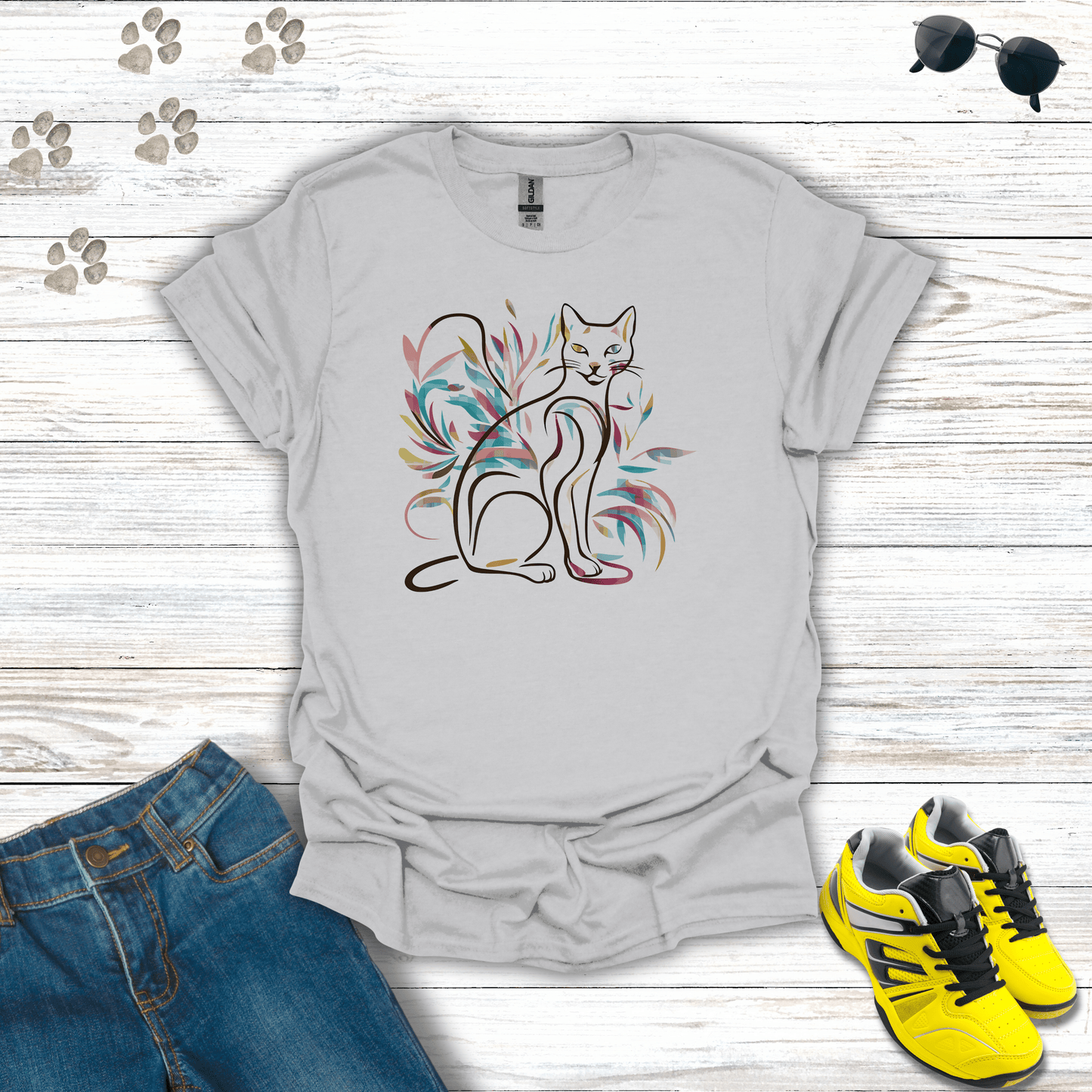 Mystic Mirage: The Enigmatic Cat T-Shirt