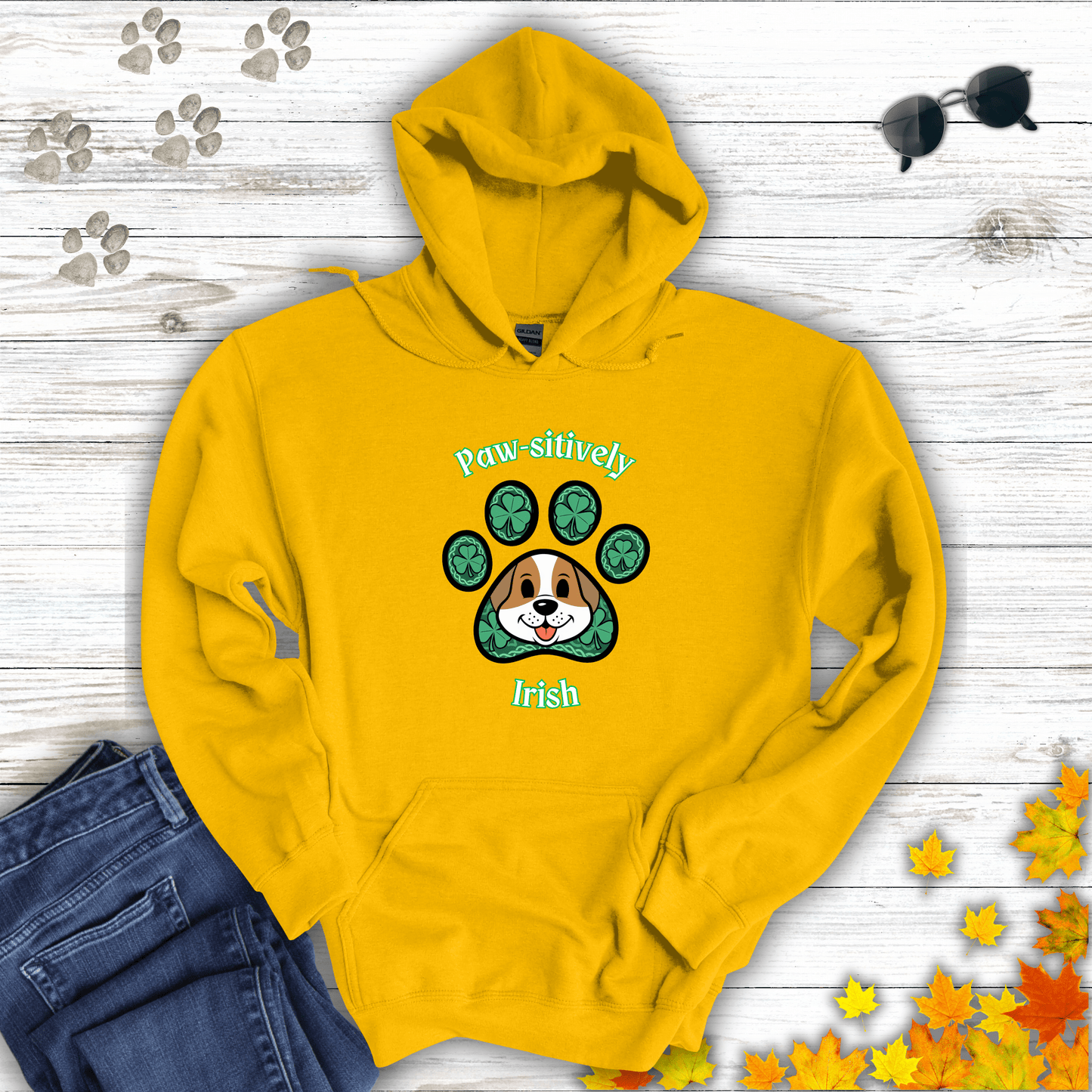 Paw-sitively Irish Hoodie