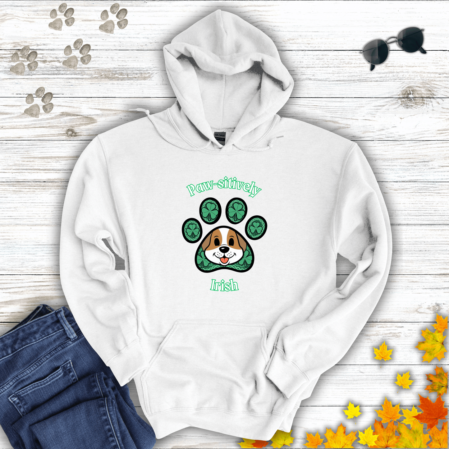 Paw-sitively Irish Hoodie