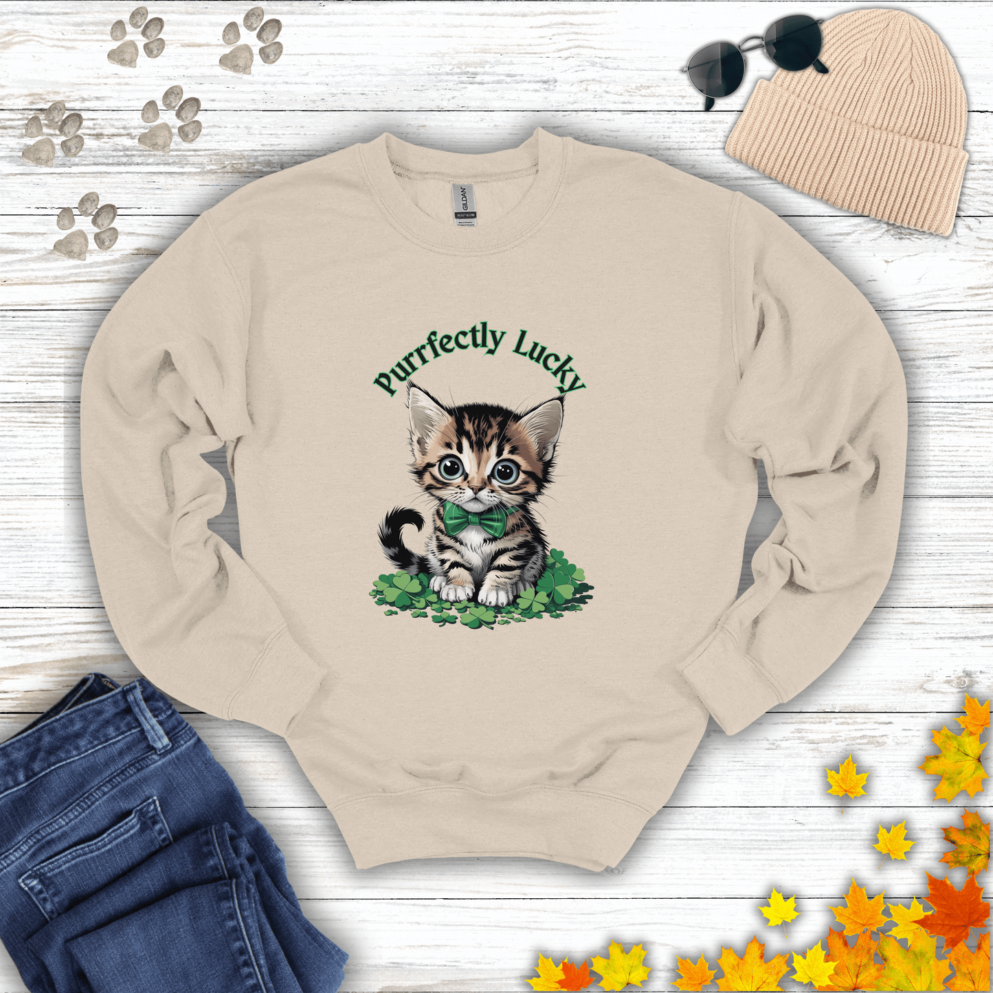 Purrfectly Lucky Cat Sweatshirt