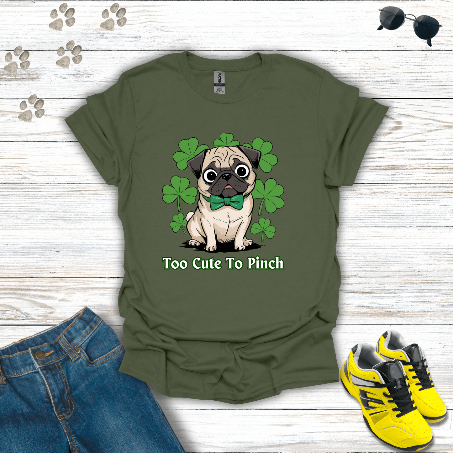 Too Cute To Pinch Pug T-Shirt