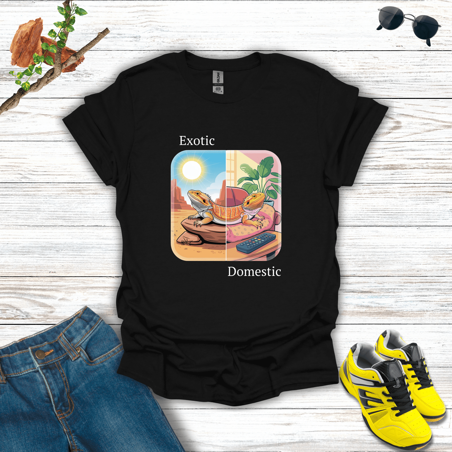 Exotic but Domestic T-Shirt Black / S unisex graphic t-shirt