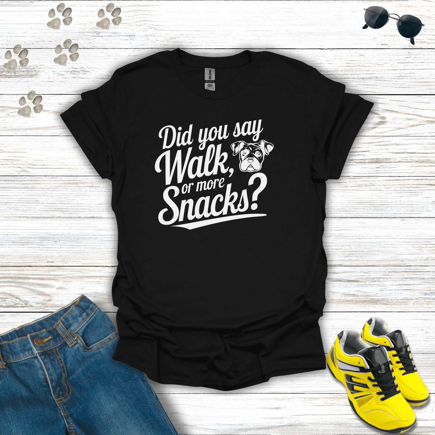 Fun Walk or Snacks T-Shirt Black / S unisex graphic t-shirt