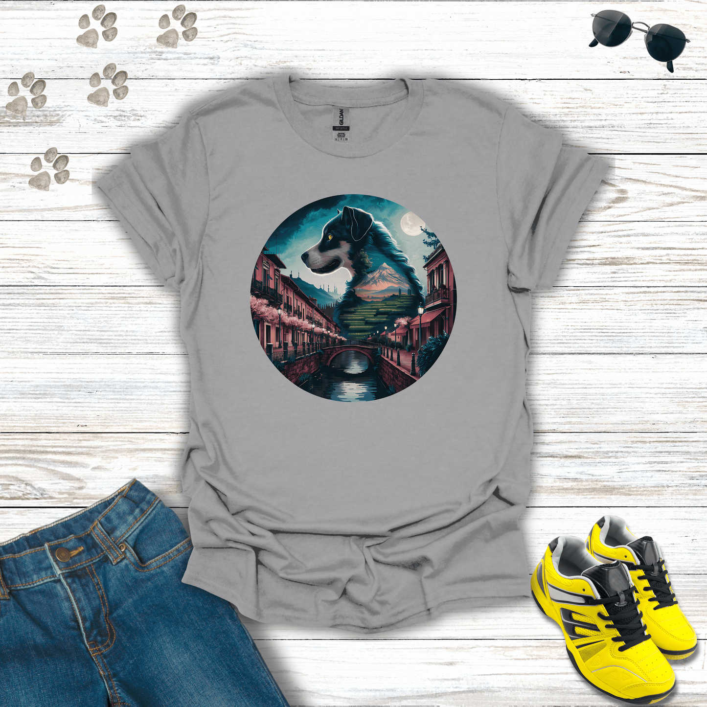 Guardian Of The Night T-Shirt Sport Grey / S unisex graphic t-shirt