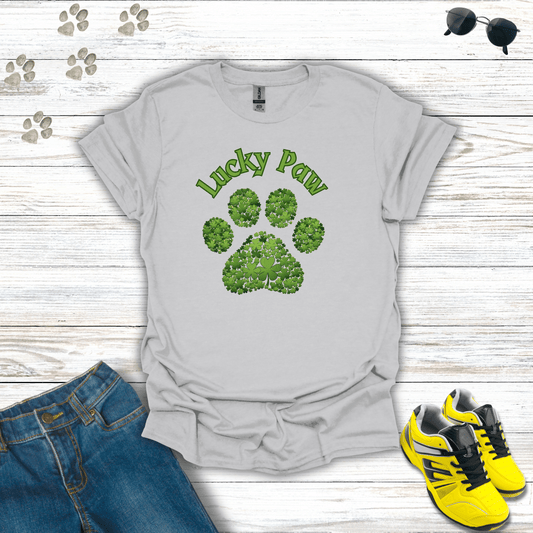 Lucky Paw T-Shirt Ice Grey / S unisex graphic t-shirt