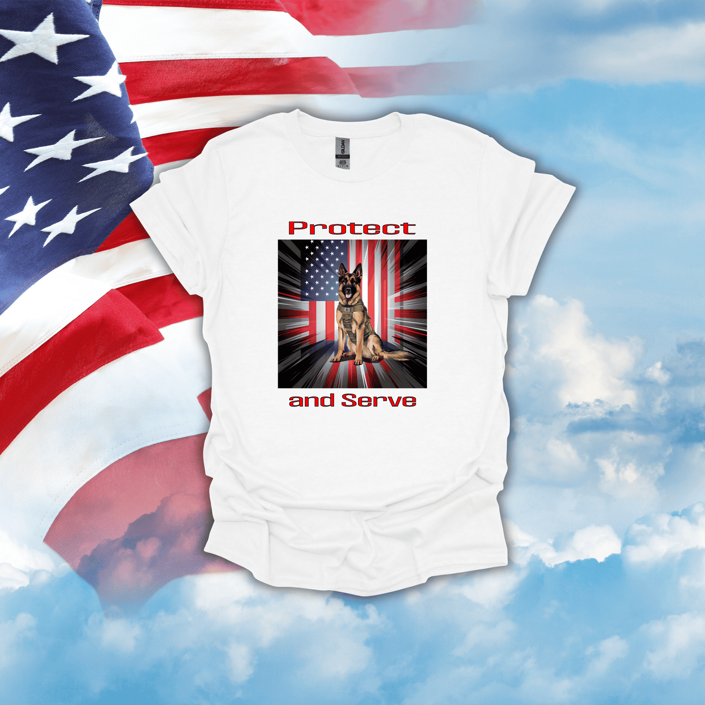 German Shepherd Patriotic T-Shirt
